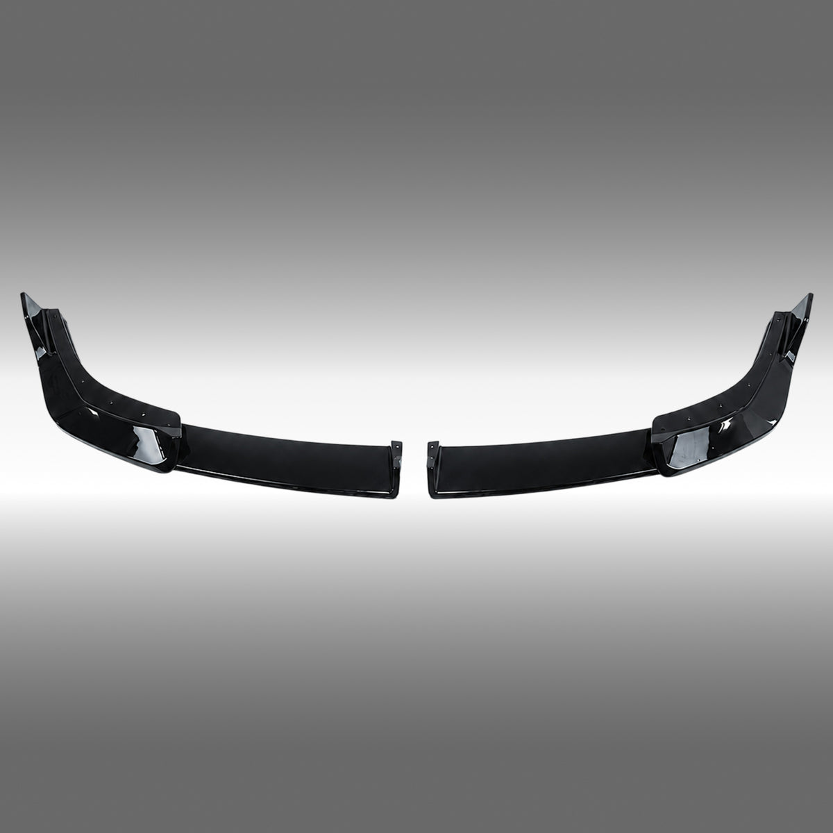 NexaNovo gloss black front bumper lip splitter installed on a 2024 BMW X2 U10 crossover