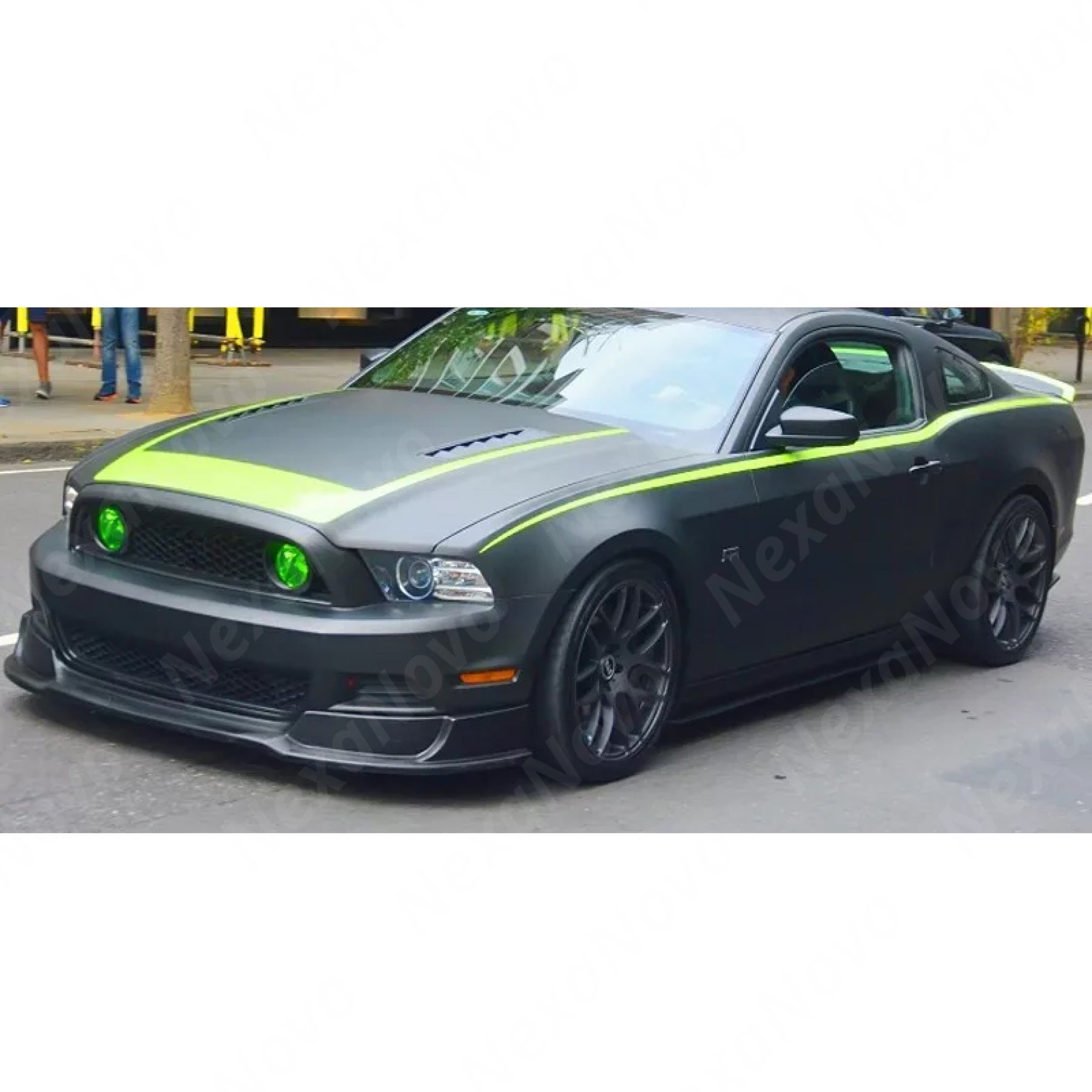 Lightweight Gloss Black Front Splitter for 2013 Ford Mustang GT by NexaNovo