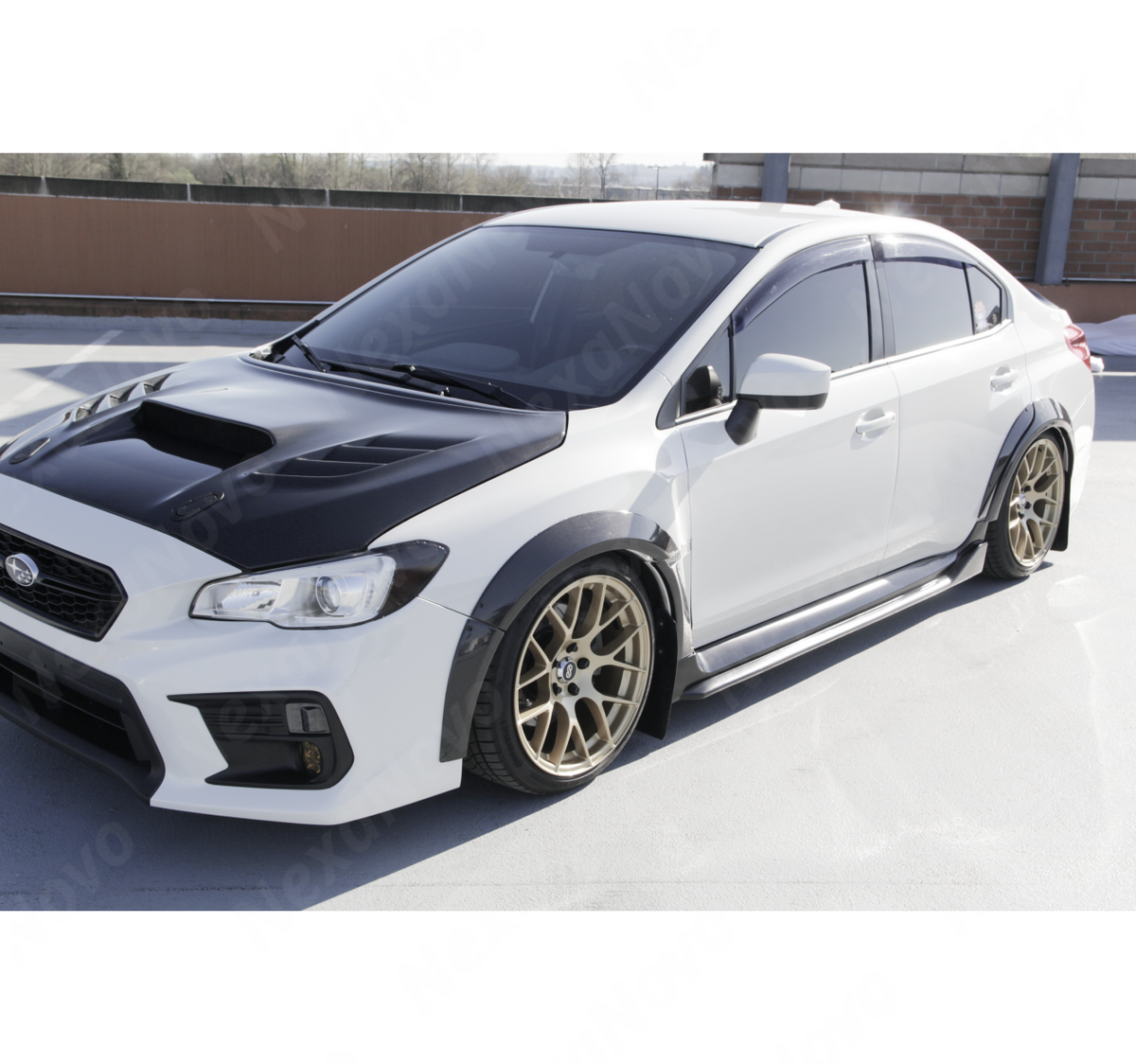 Real Carbon Fiber Front Engine Hood for 2017 Subaru WRX STI VA Chassis NexaNovo