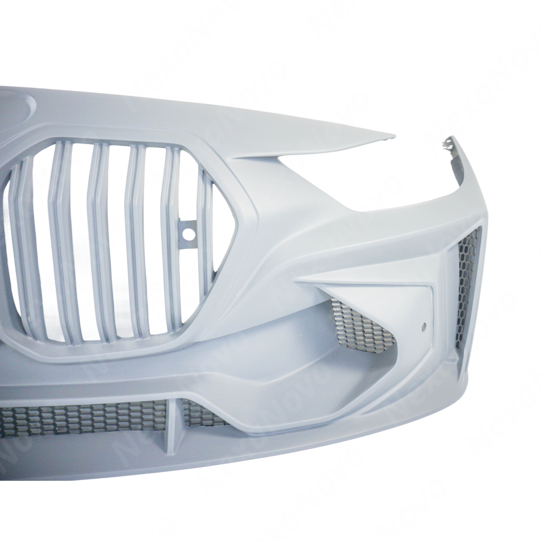 NexaNovo front bumper for 2012 BMW F30 with fog cutouts and mesh grille