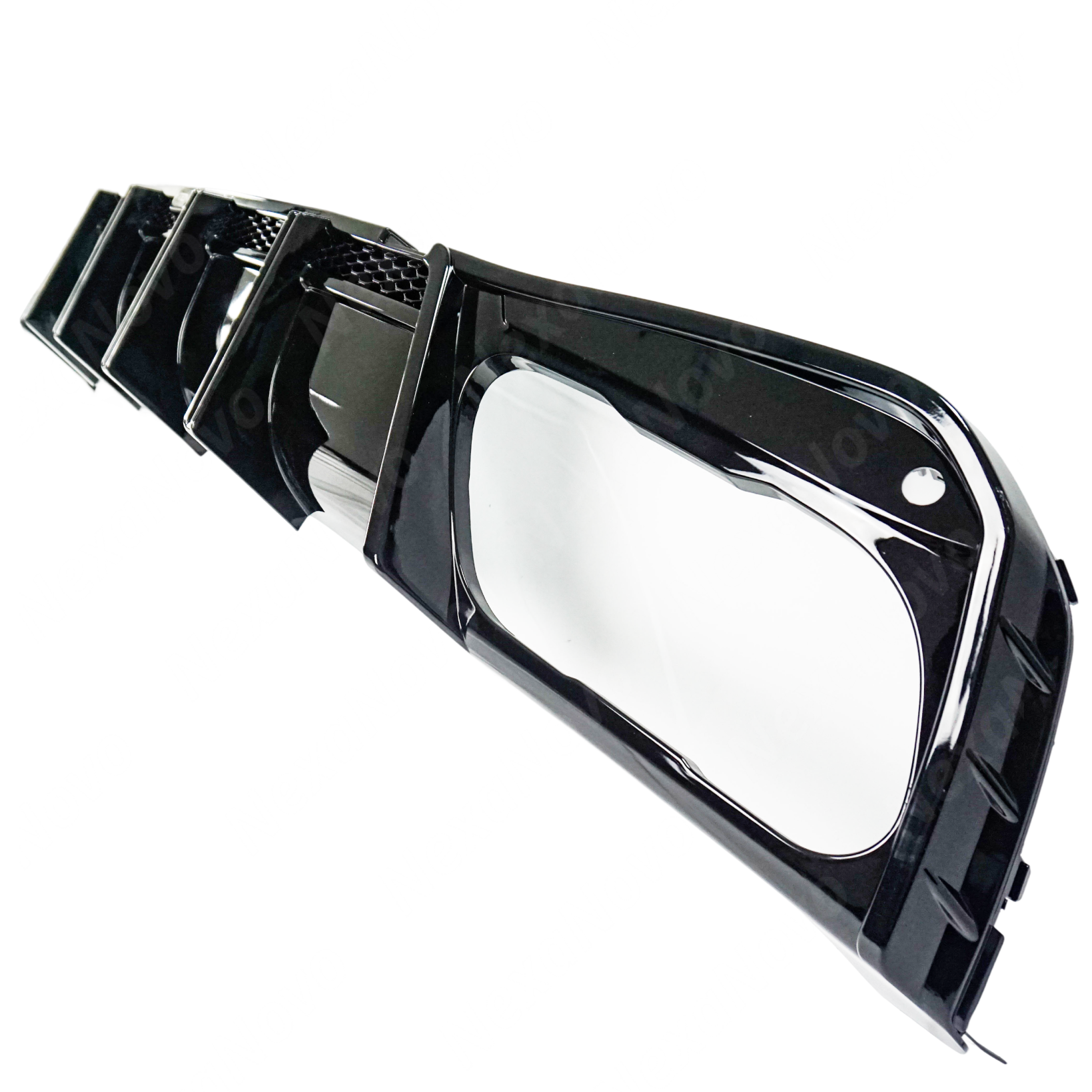 NexaNovo lightweight gloss black rear bumper diffuser for 2021 BMW X5.