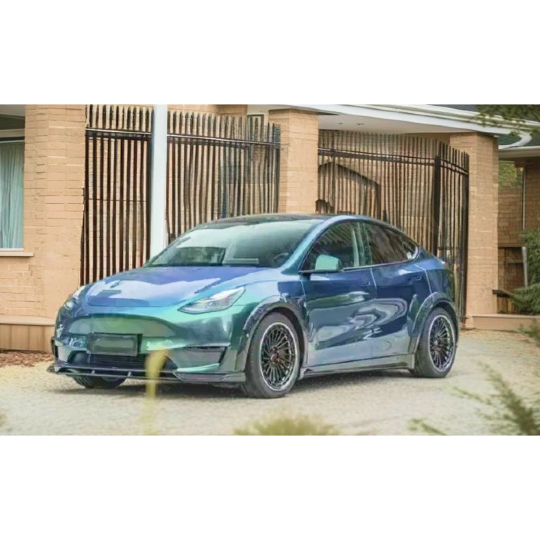 2021 Tesla Model Y Real Carbon Fiber Side Skirt Extensions Body Kit by NexaNovo