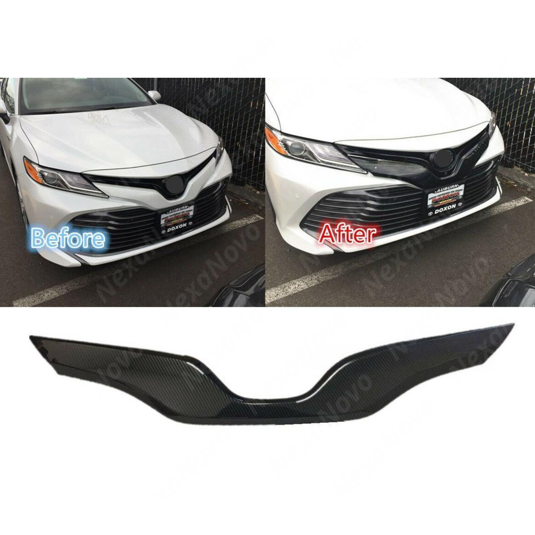 2021 Toyota Camry Carbon Fiber Print Front Grille Cover Trim by NexaNovo