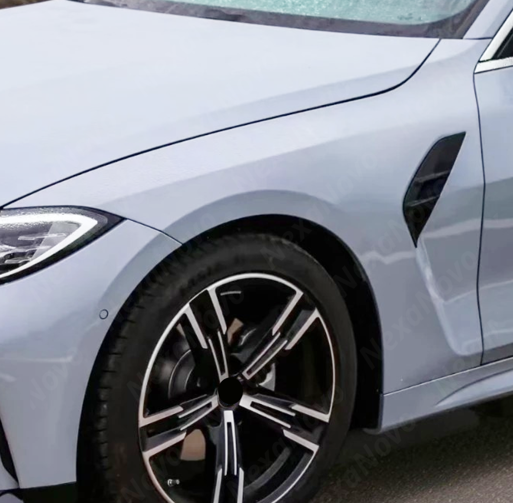 NexaNovo track-inspired vented front fenders for 2022 BMW G22.