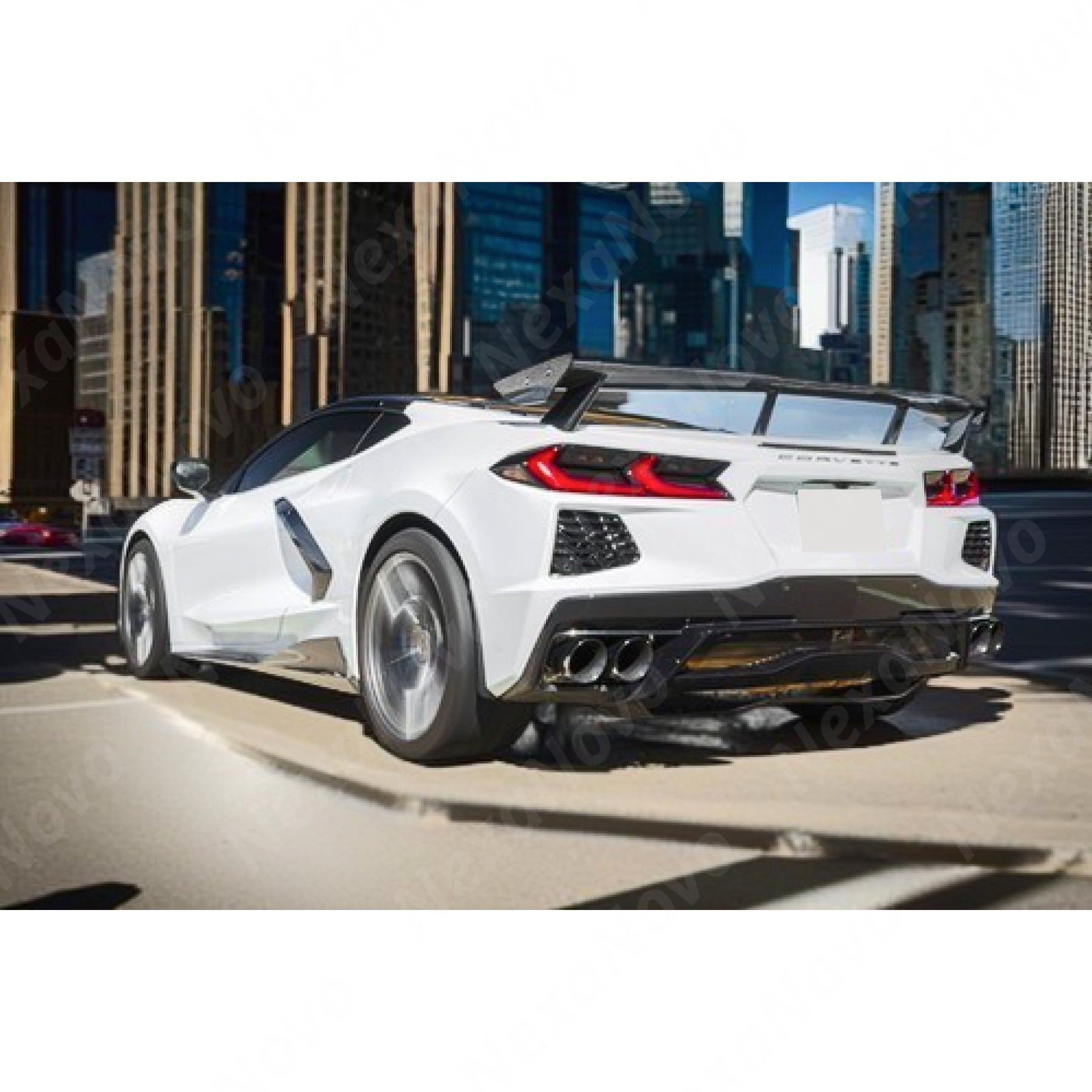 2023 Corvette C8 Gloss Black Side Bottom Extension Lip by NexaNovo