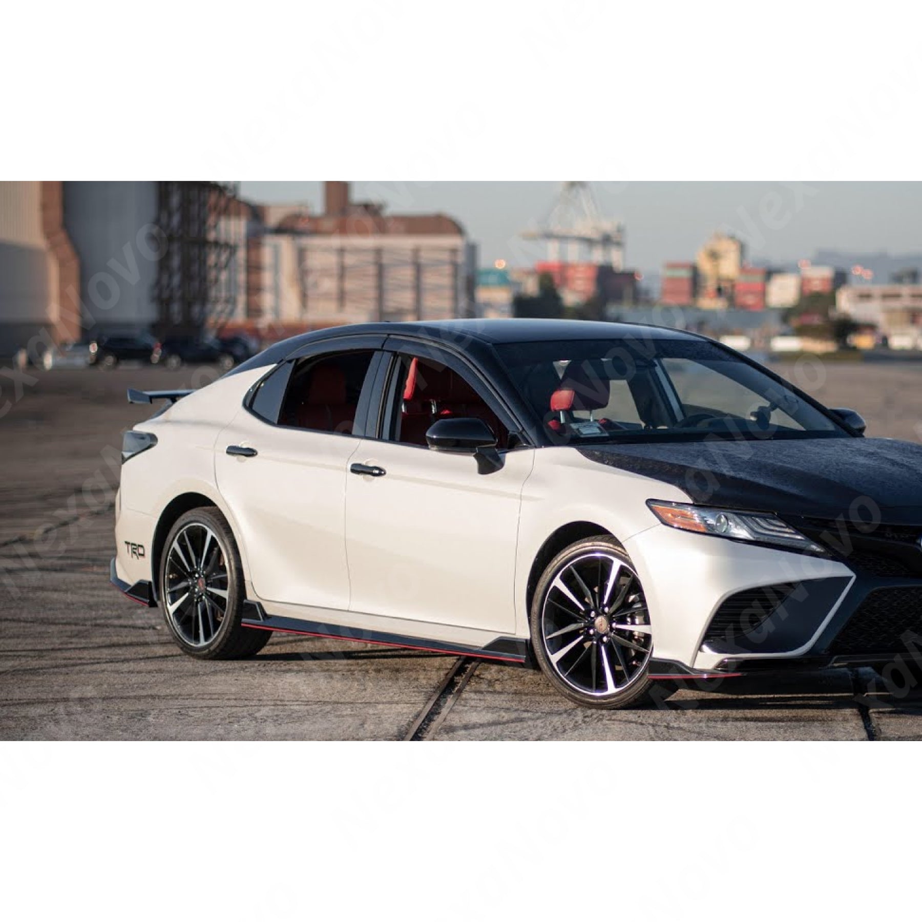 2023 Toyota Camry Complete 5-in-1 Kit: Front Lip, Rear Diffuser w/ LED, Side Skirts, and Rear Spoiler Wing by NexaNovo