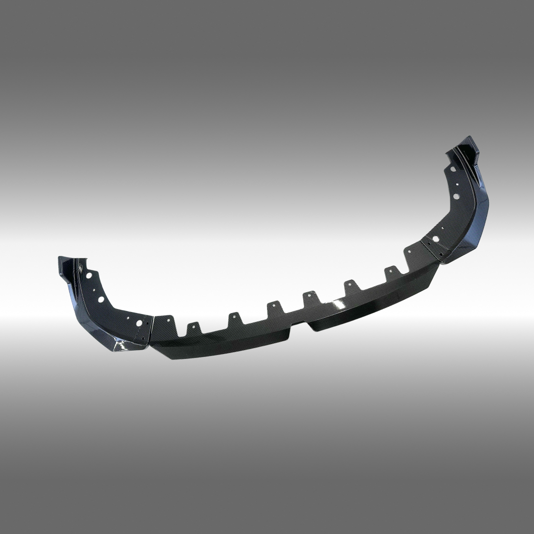 2024 BMW G20 LCI Carbon Fiber Print Lower Lip Spoiler with Front Splitters by NexaNovo