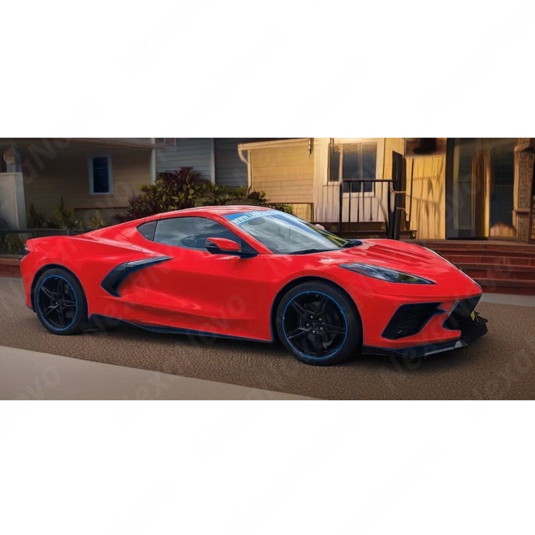 2024 Chevrolet Corvette C8 Real Carbon Fiber Side Skirt Splitter Set NexaNovo