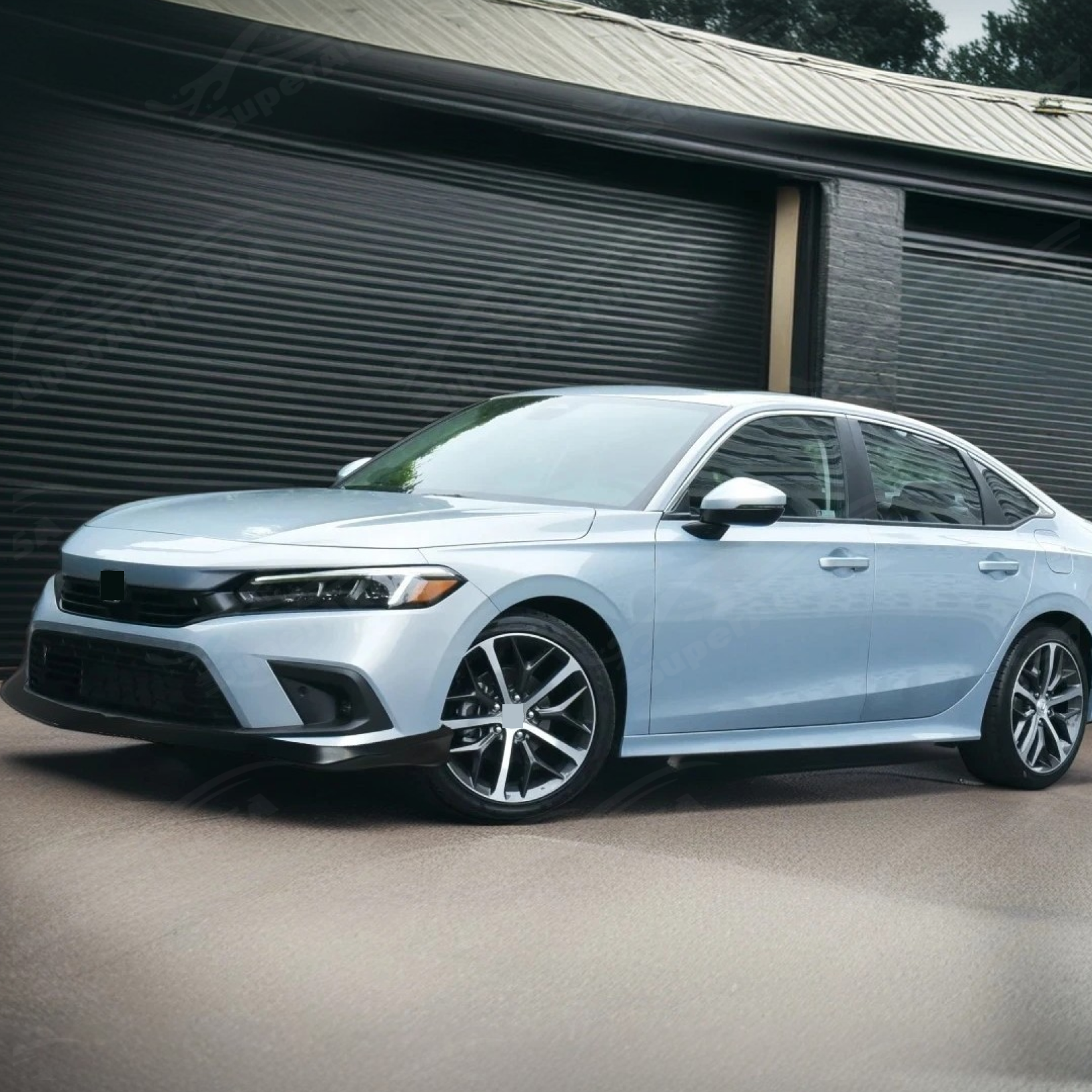 NexaNovo factory-style front bumper lip for 2024 Honda Civic Hatchback.