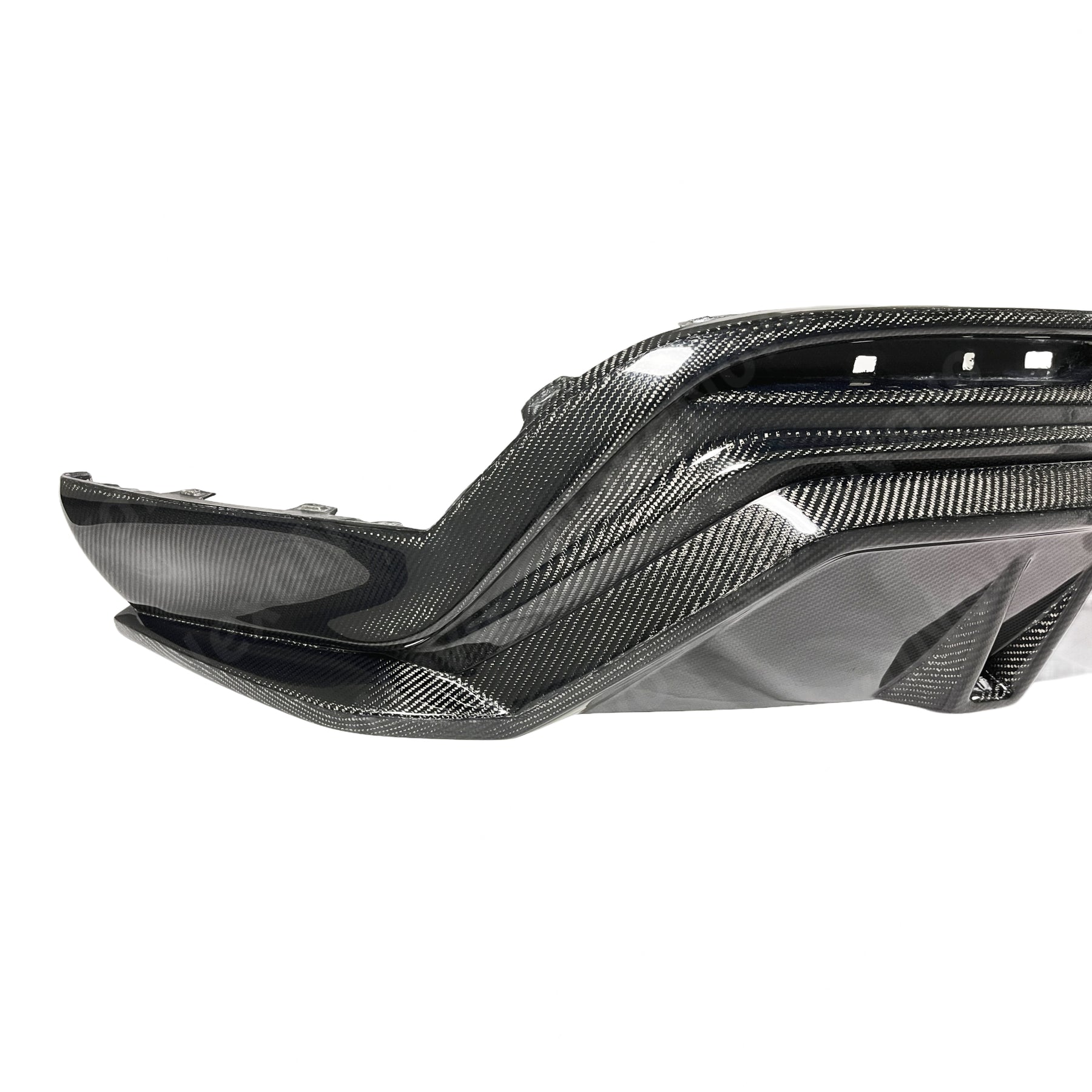 2024 Tesla Model Y Real Carbon Fiber Rear Diffuser for Quad Exhaust by NexaNovo