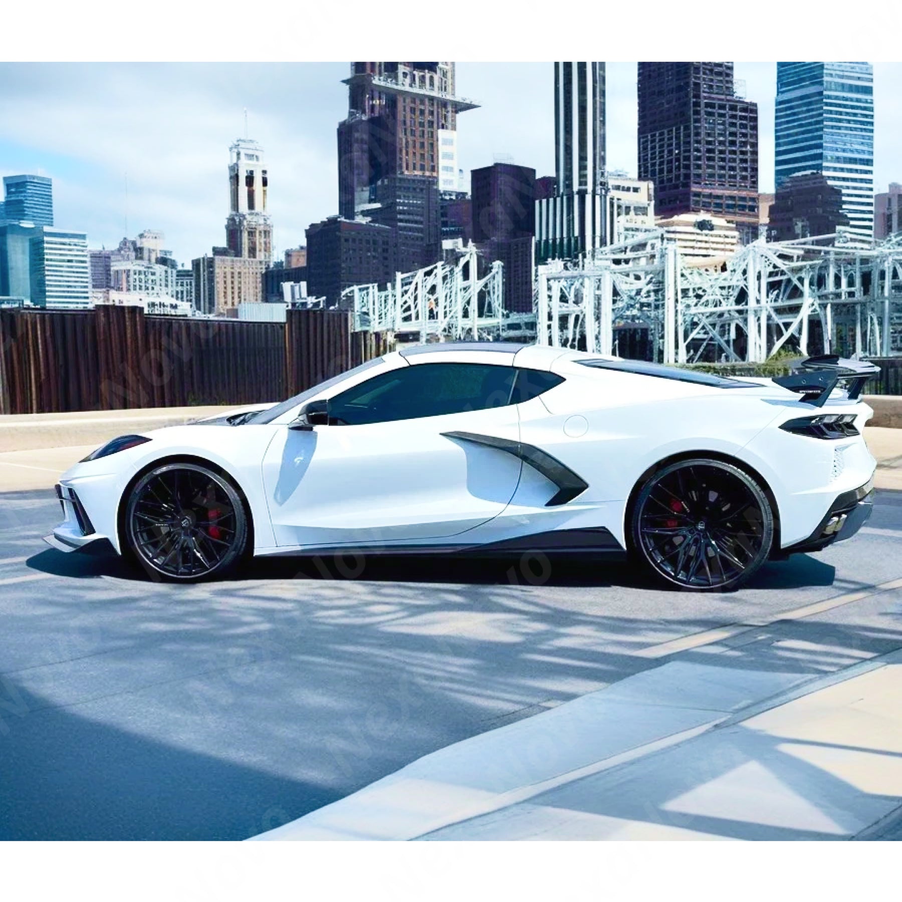 2025 Corvette C8 Gloss Black Side Under Skirt by NexaNovo