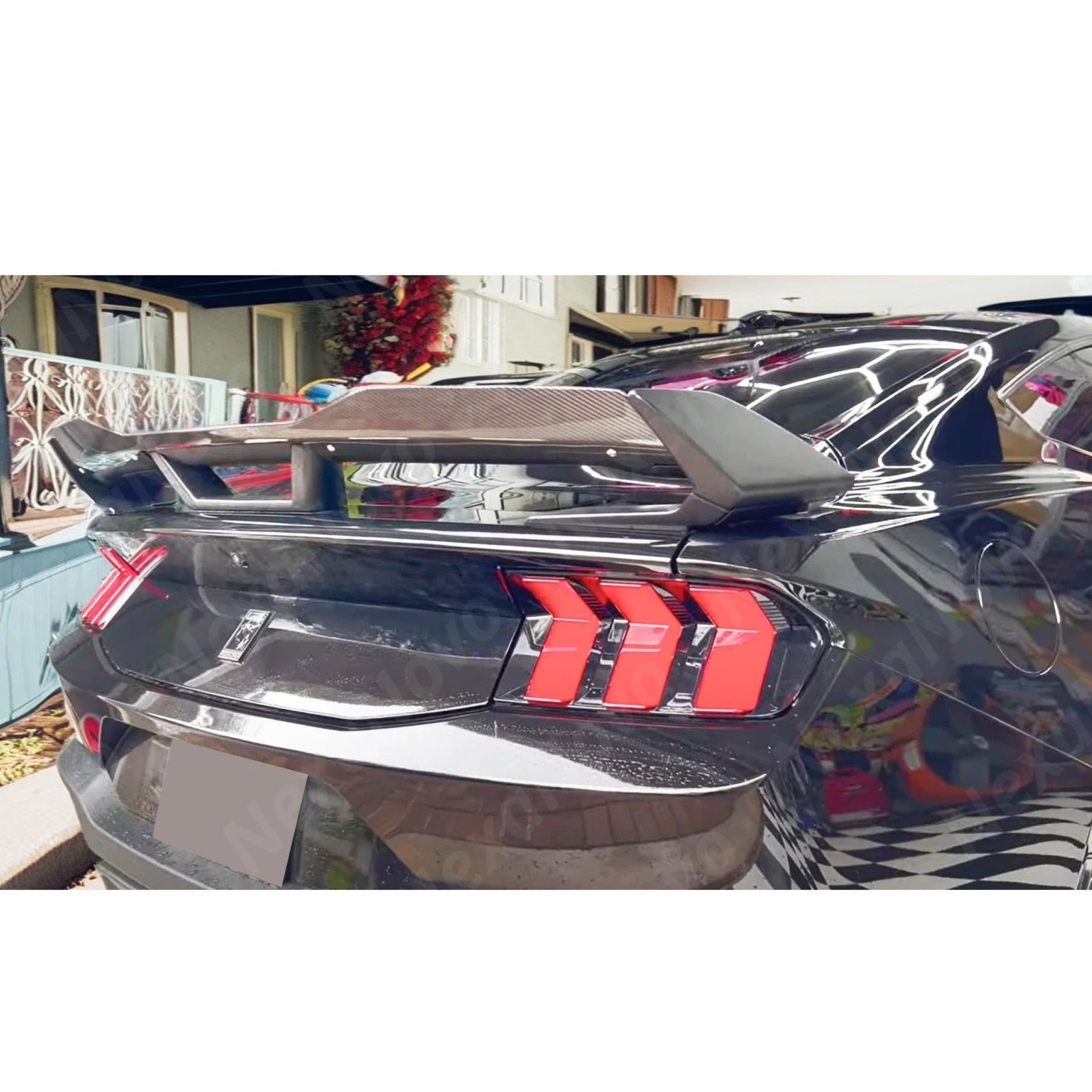 Dark Horse Style Rear Gurney Flap Spoiler for 2024 Ford Mustang EcoBoost Convertible by NexaNovo