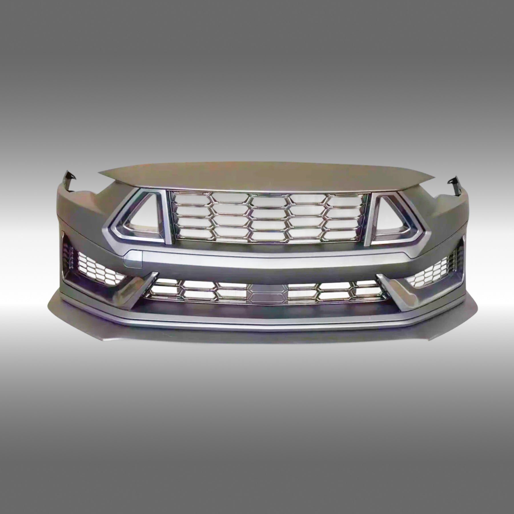 2025 Mustang GT Primer Dark Horse Style Front Fascia with Grilles by NexaNovo