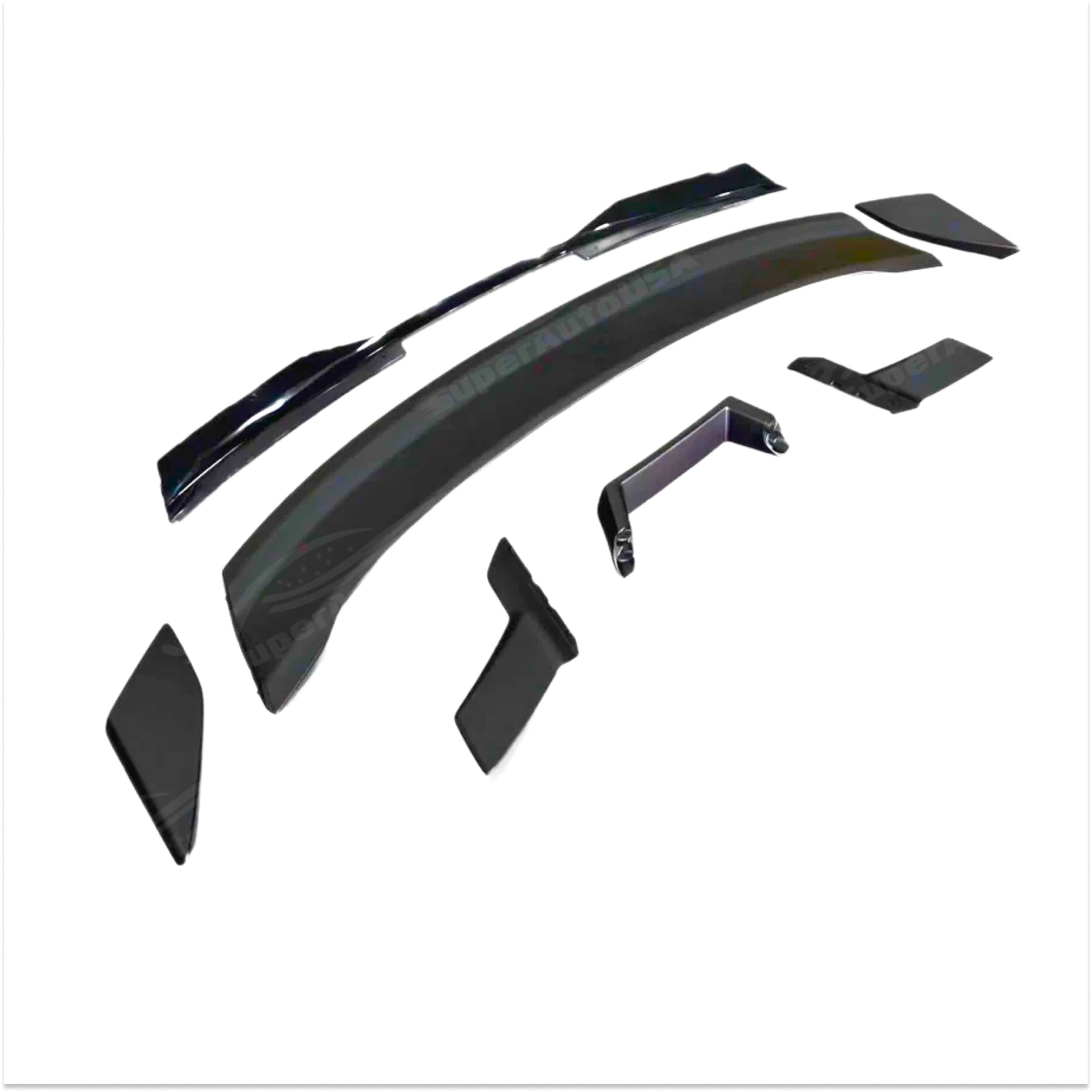 2025 Ford Mustang GT Gloss Black Dark Horse Style Rear Trunk Wing with Gurney Flap NexaNovo