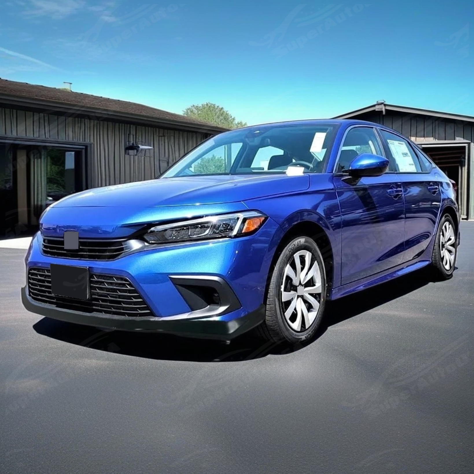 NexaNovo durable gloss black bumper lip for 2022 Honda Civic Hatchback.