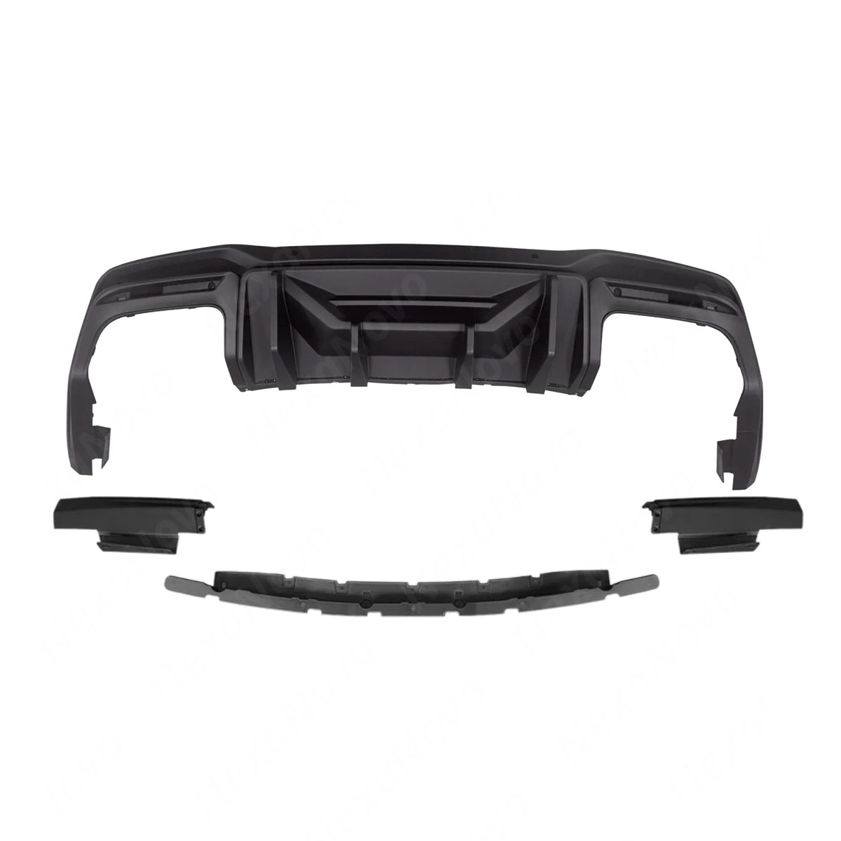 Durable Matte Black Rear Diffuser for 2025 Ford Mustang EcoBoost by NexaNovo