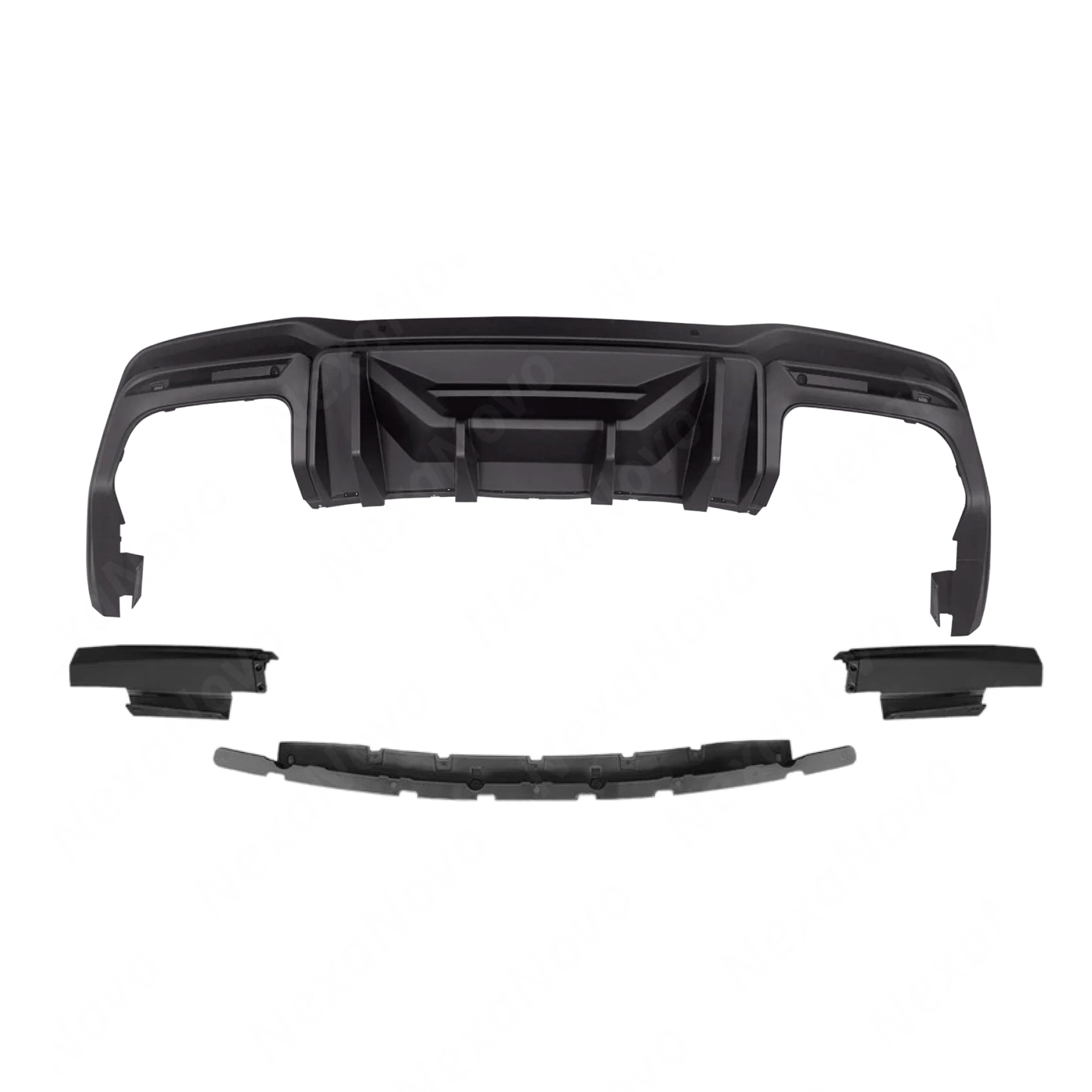 Durable Matte Black Rear Diffuser for 2025 Ford Mustang EcoBoost by NexaNovo