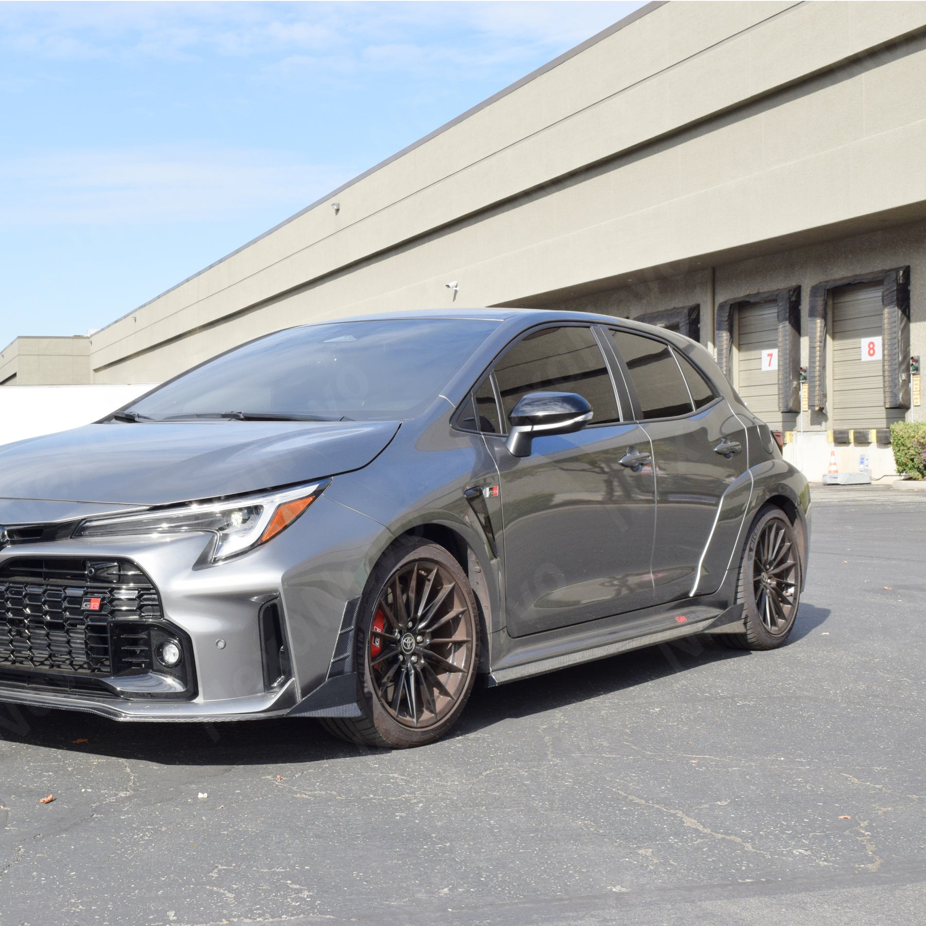 2025 Toyota Corolla GR Real Carbon Fiber Side Bottom Extension Lip by NevaNovo