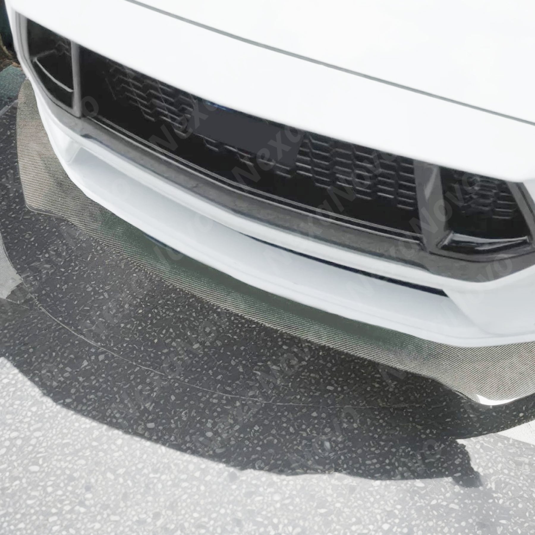 High-Performance Real Carbon Fiber Front Splitter for 2024 Ford Mustang by NexaNovo