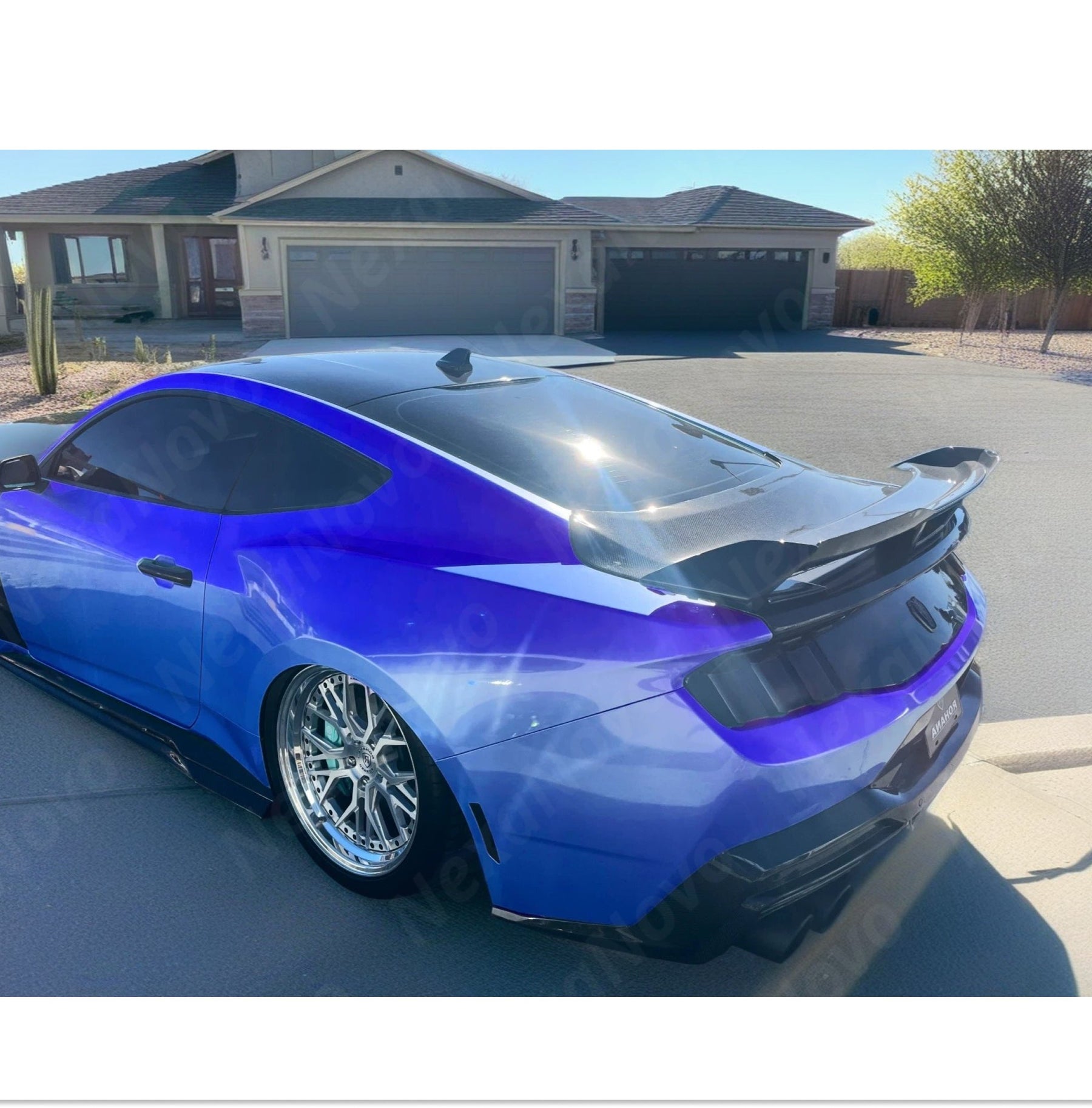 Stylish Rear Trunk Spoiler Wing Dark Horse Style for 2024 Ford Mustang by NexaNovo