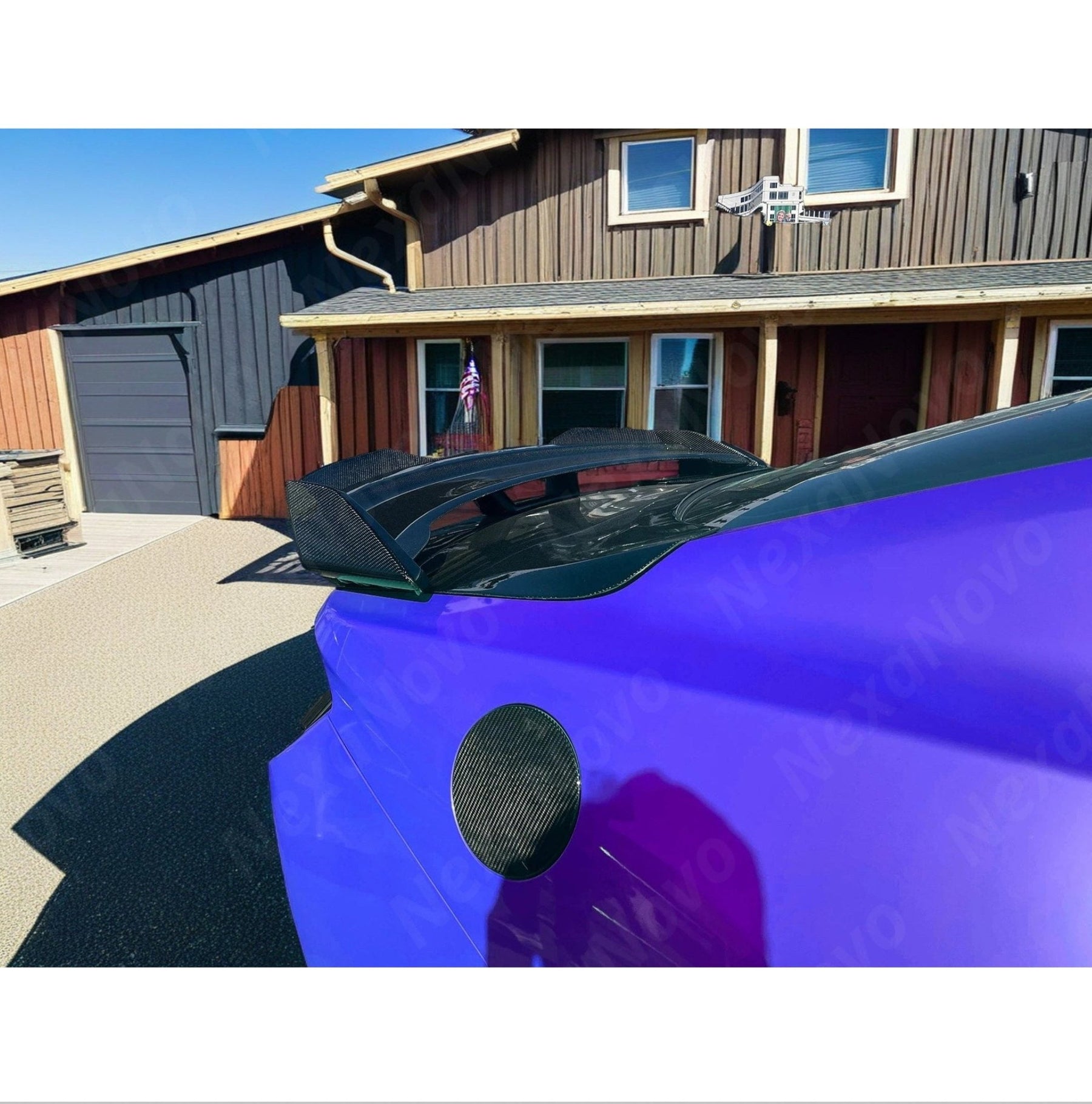 Aerodynamic Dark Horse Style Rear Trunk Spoiler for 2024 Ford Mustang by NexaNovo