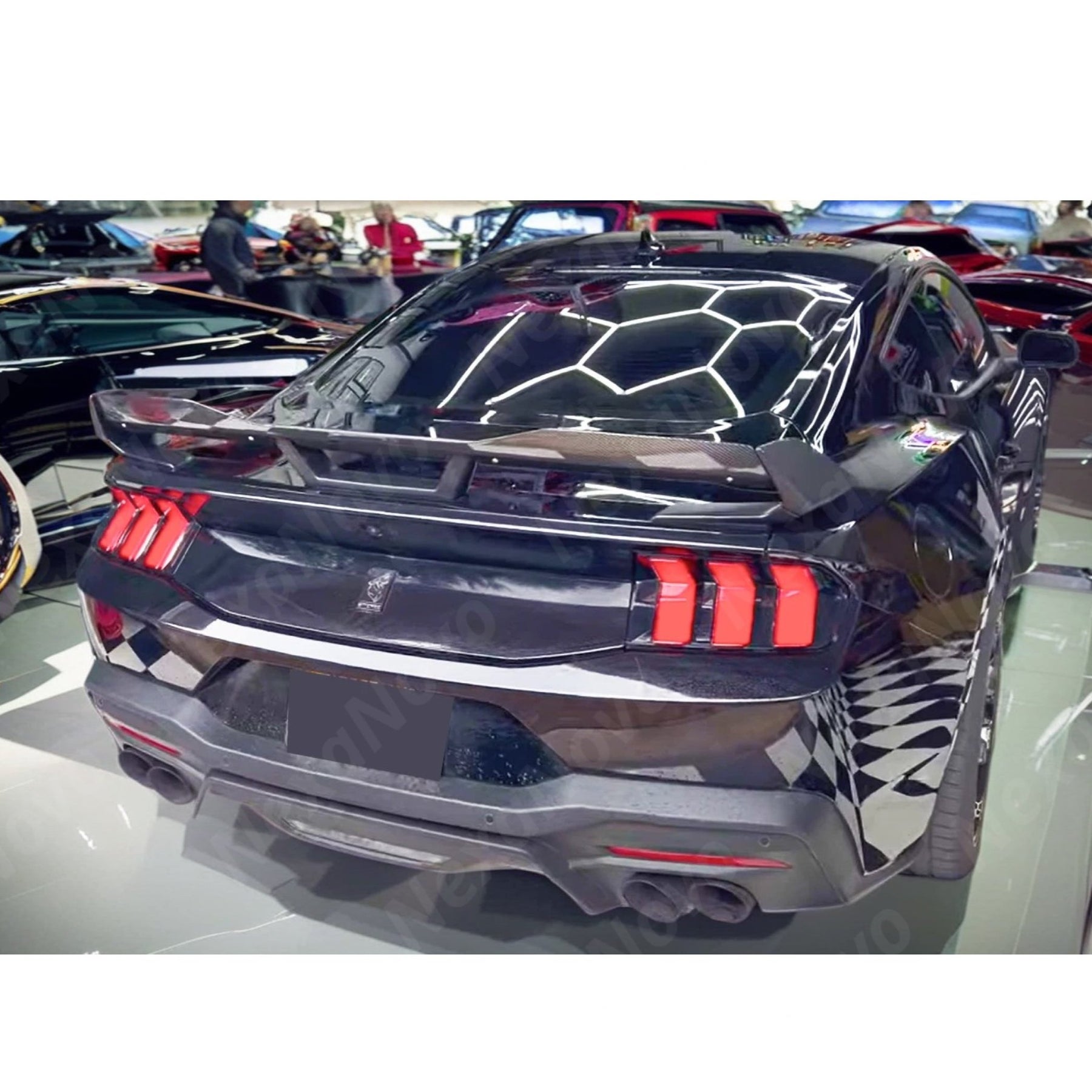 Aerodynamic Dark Horse Style Rear Gurney Flap for 2024 Mustang GT Premium Coupe by NexaNovo