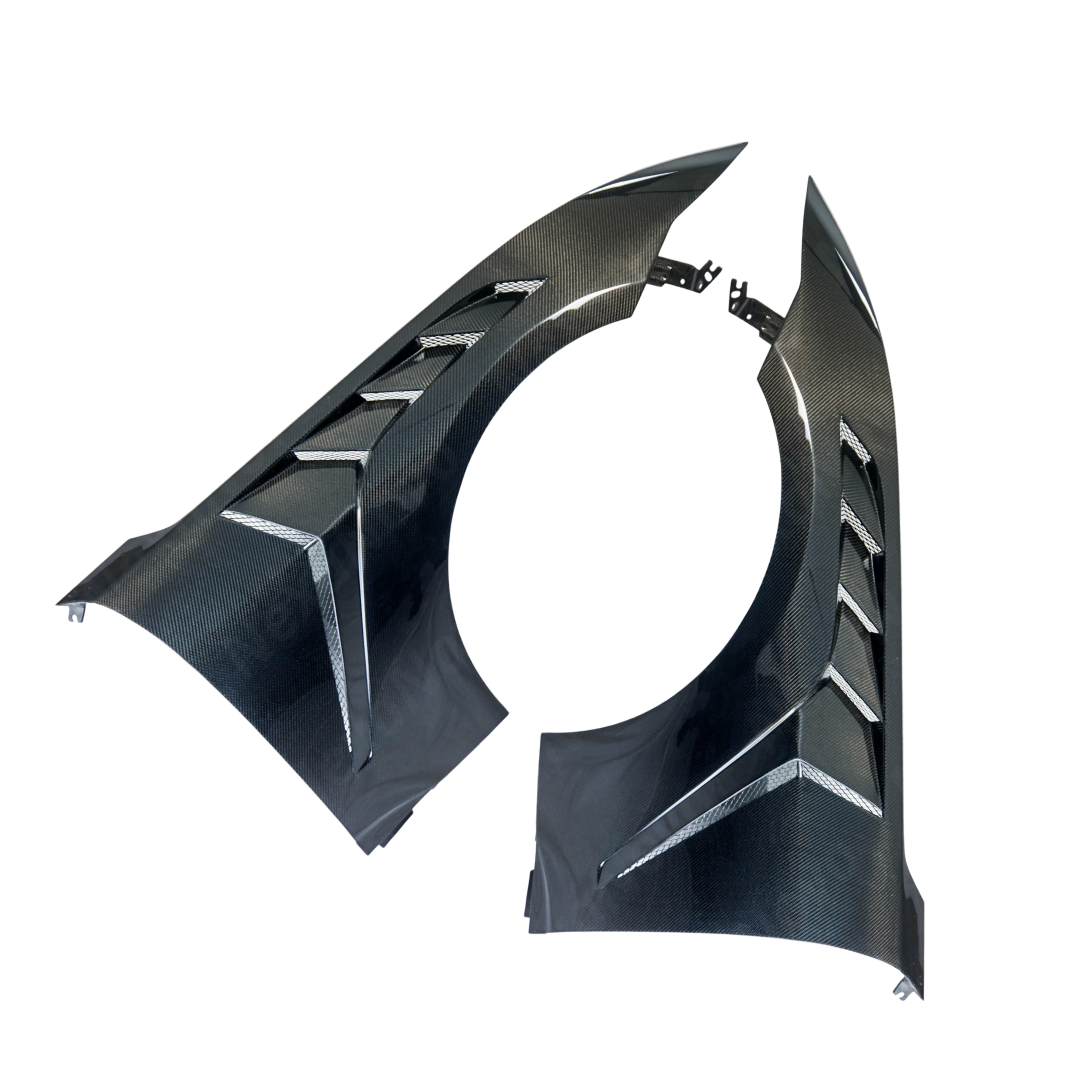 NexaNovo real carbon fiber fender extensions for 2024 Ford Mustang EcoBoost Premium Convertible