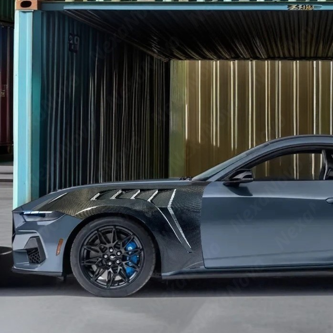 NexaNovo carbon fiber wide body fender kit for 2024 Ford Mustang GT Premium Convertible