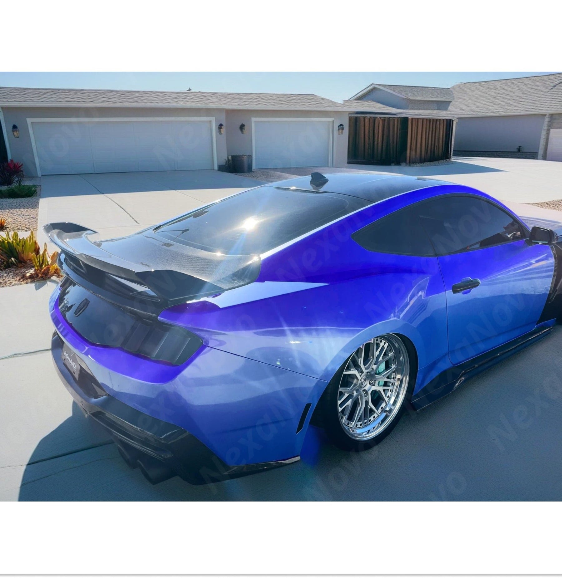 High-Performance Dark Horse Style Carbon Fiber Rear Lip Spoiler for 2024 Ford Mustang by NexaNovo