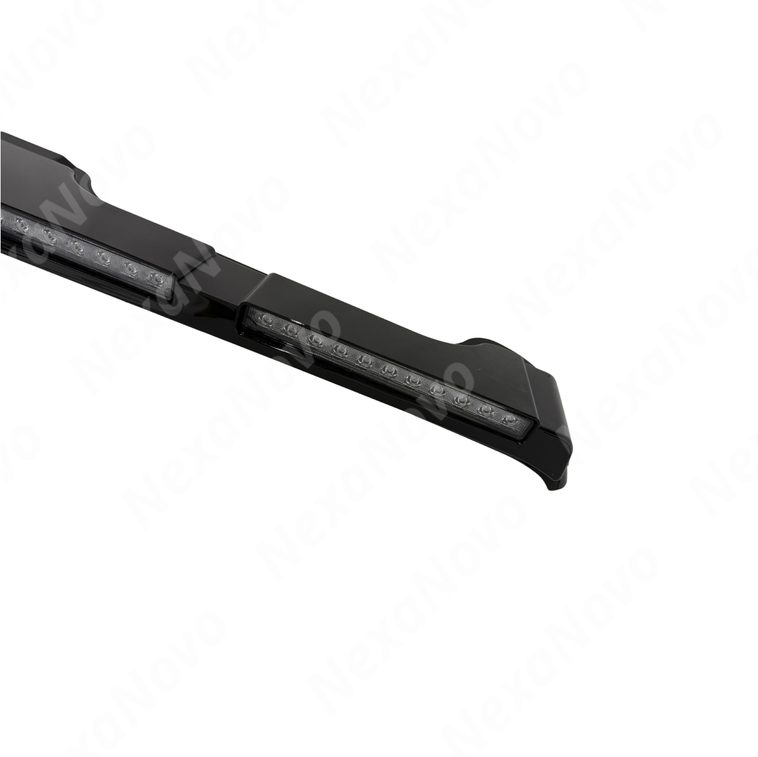 Close-up of Nexanovo glossy black roof light bar