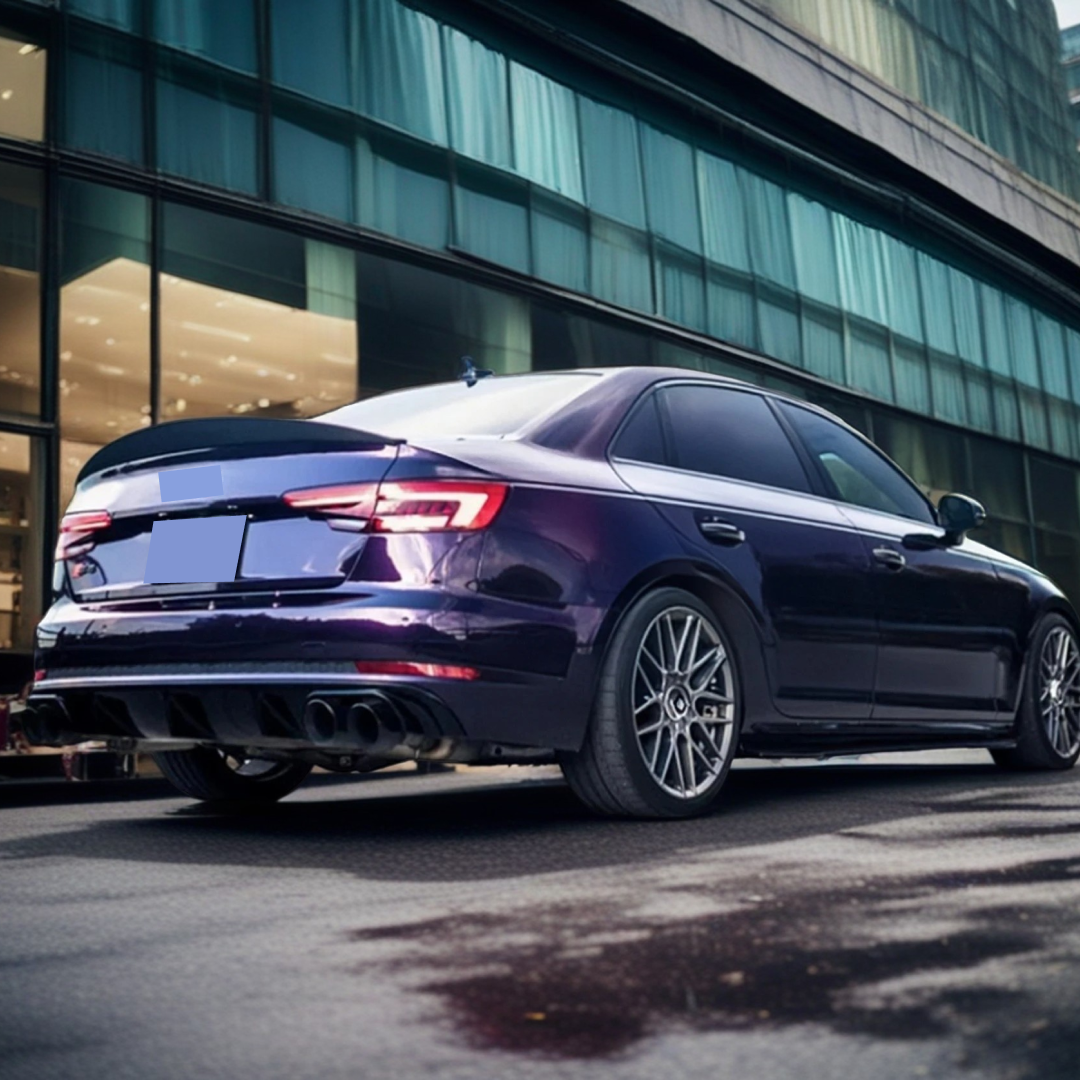 2022 Audi A4 S4 Carbon Fiber Rear Trunk Lip Spoiler Wing by NexaNovo