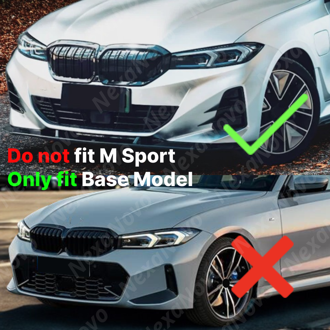 Comparison of stock vs VTEN front lip on BMW G20