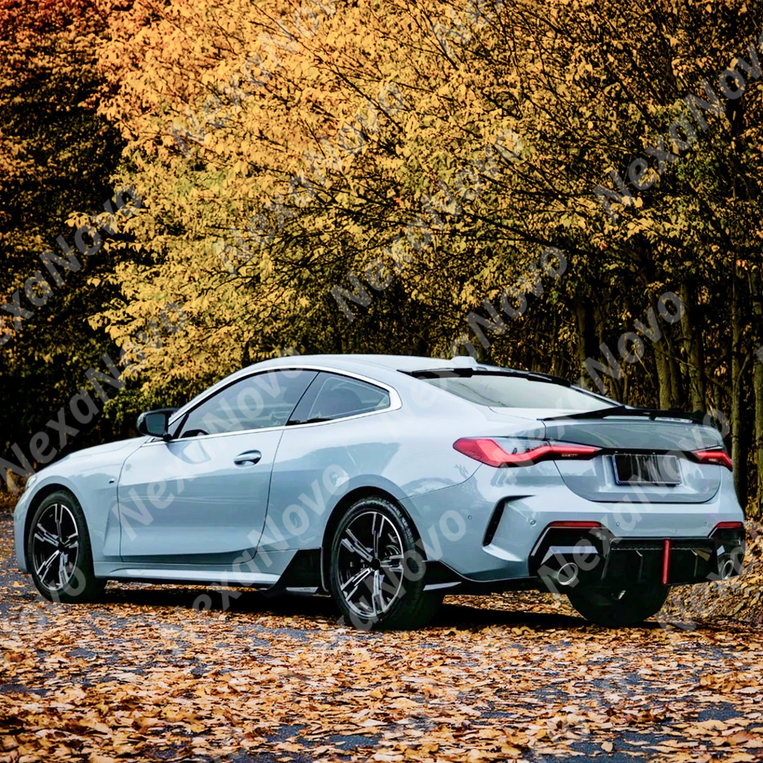Studio shot highlighting rear lower bumper wing lip diffuser with splitters on G22