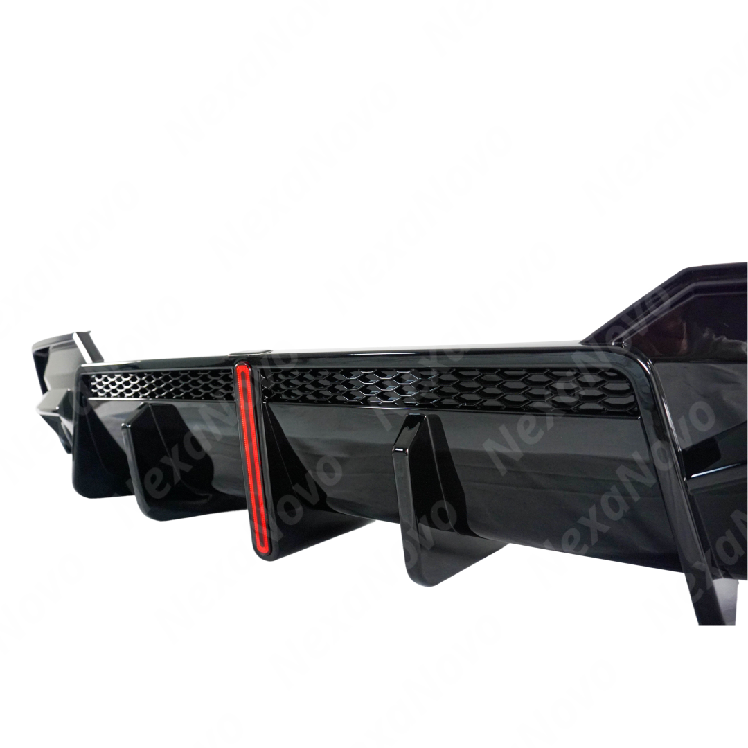 VTEN single exhaust rear diffuser with LED light in packaging