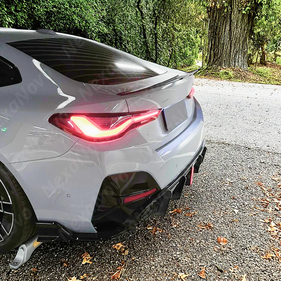 VTEN single exhaust rear diffuser kit with LED and splitters in packaging