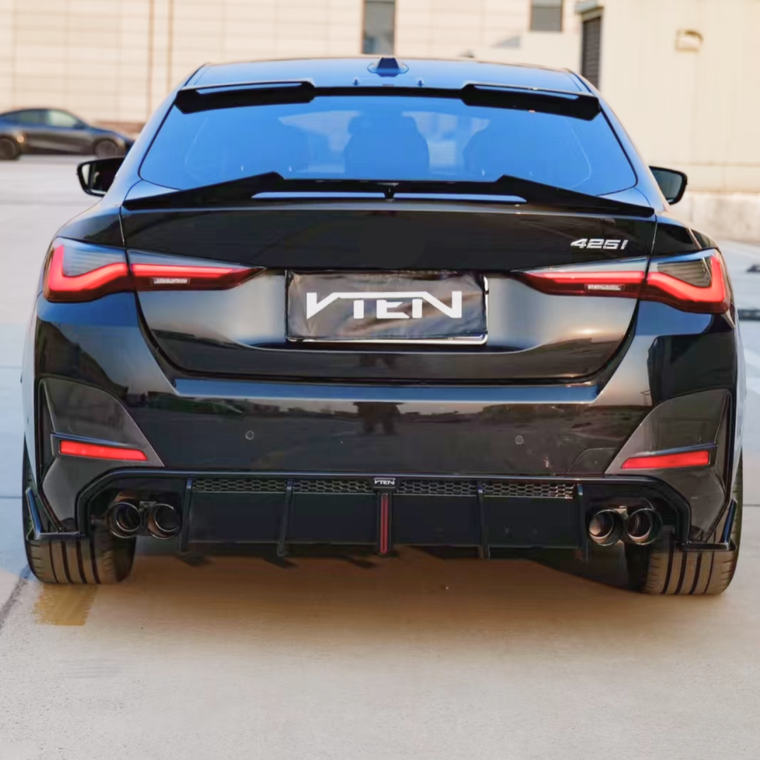 First step of VTEN dual rear diffuser with LED installation