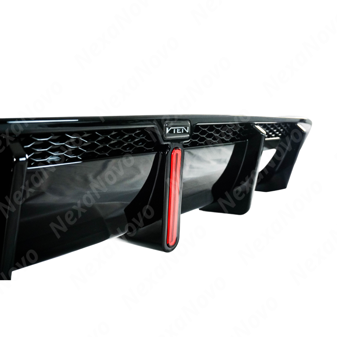 VTEN dual exhaust rear diffuser with LED light in packaging