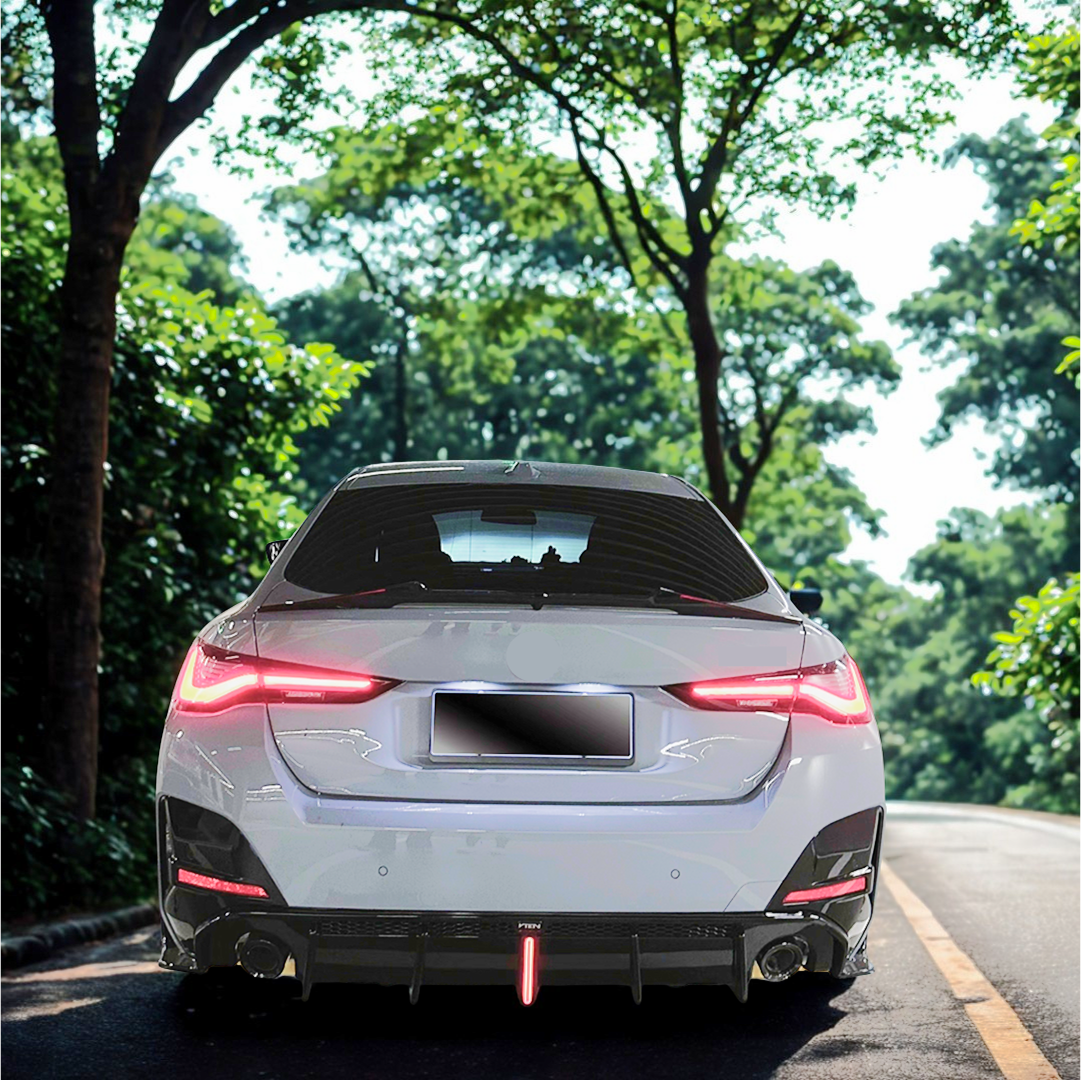 VTEN rear splitter installation in progress on BMW G26