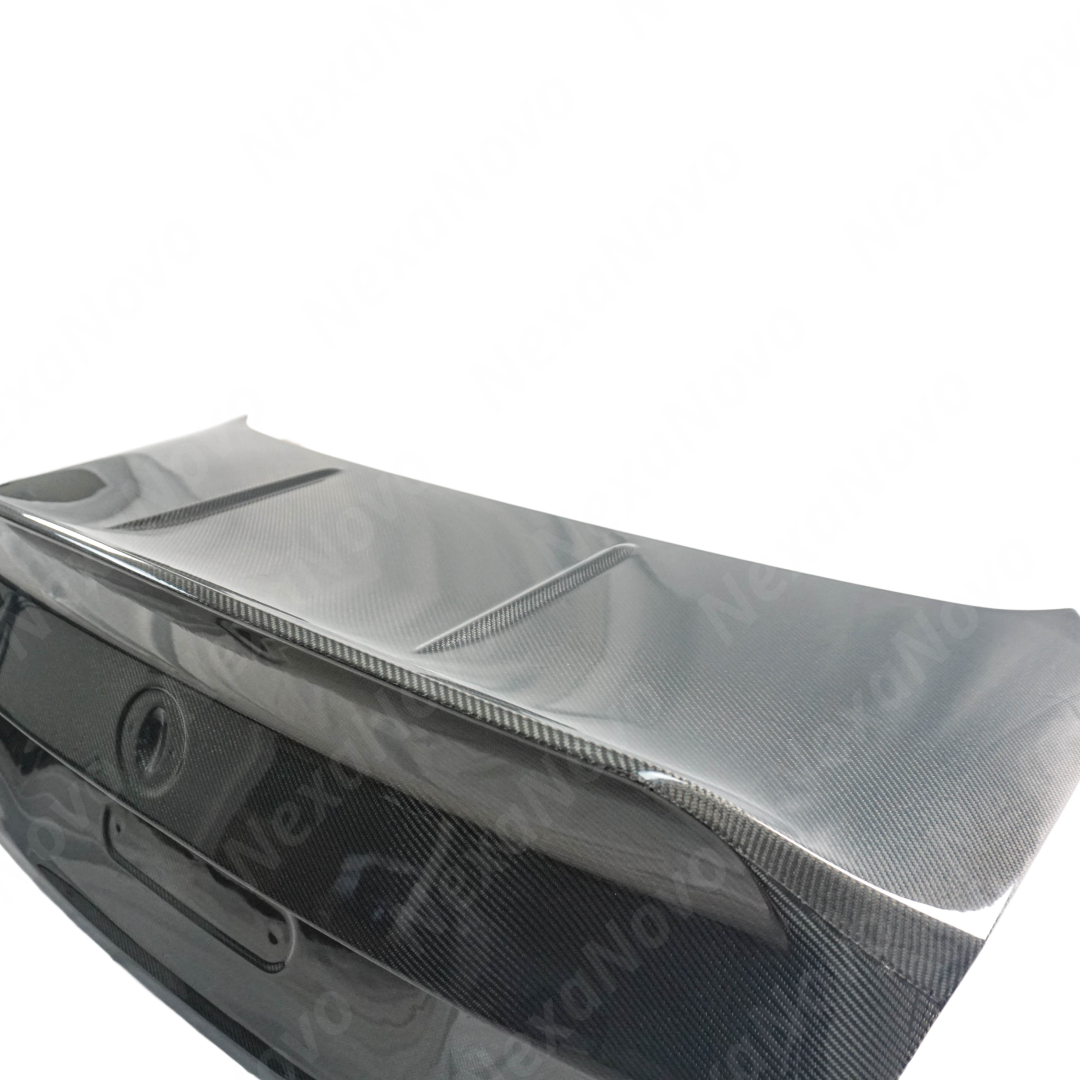 Precision fitment of NexaNovo carbon fiber trunk lid on a 2025 BMW G42 2 Series