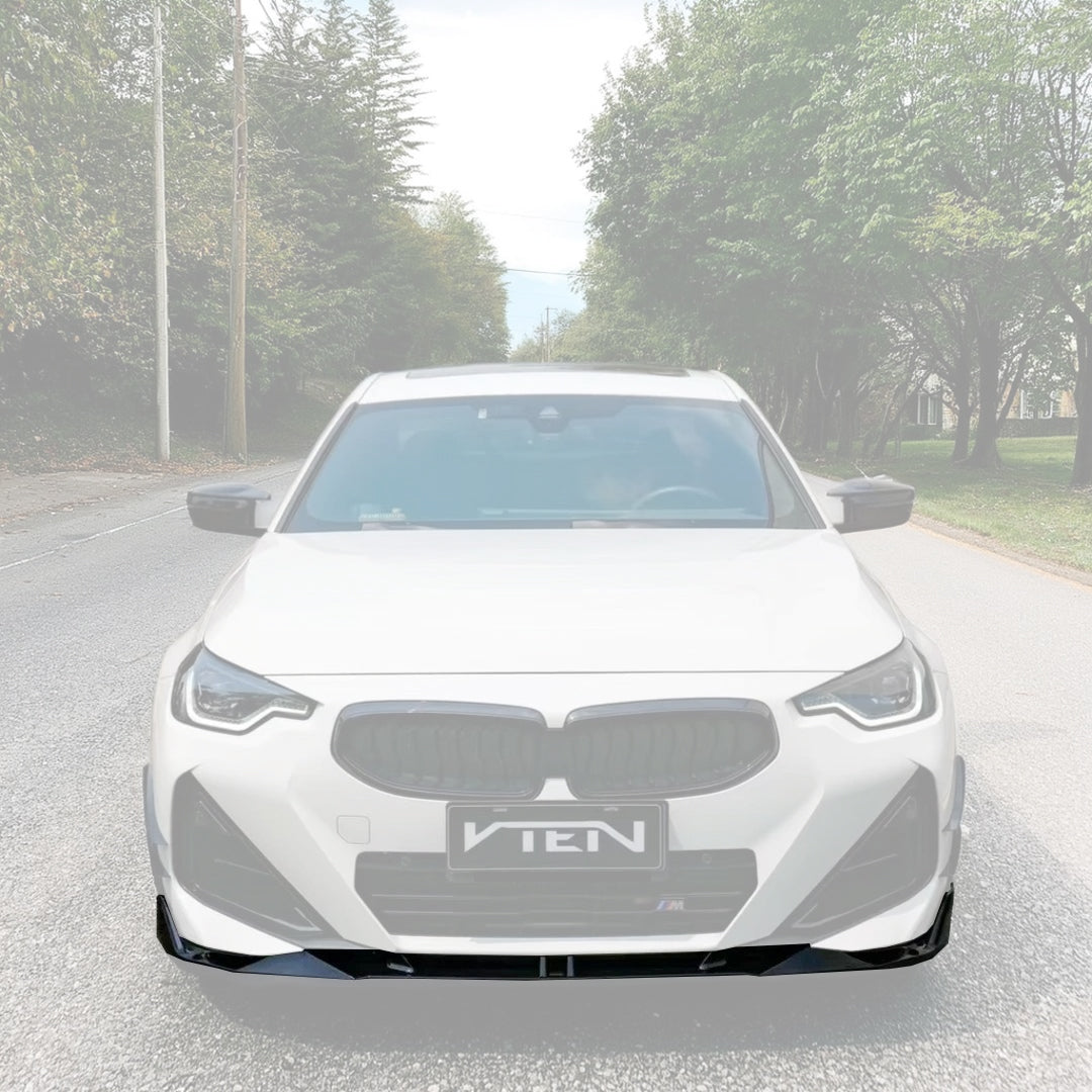 Aerodynamic VTEN roof lip spoiler for improved bmw G42 flow