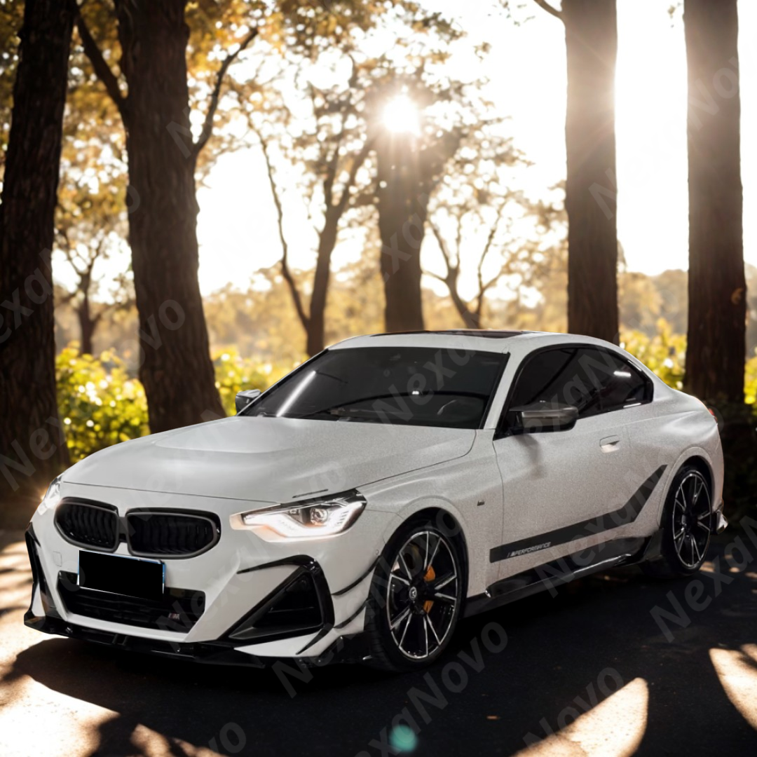 VTEN side skirts giving the BMW G42 an aggressive look