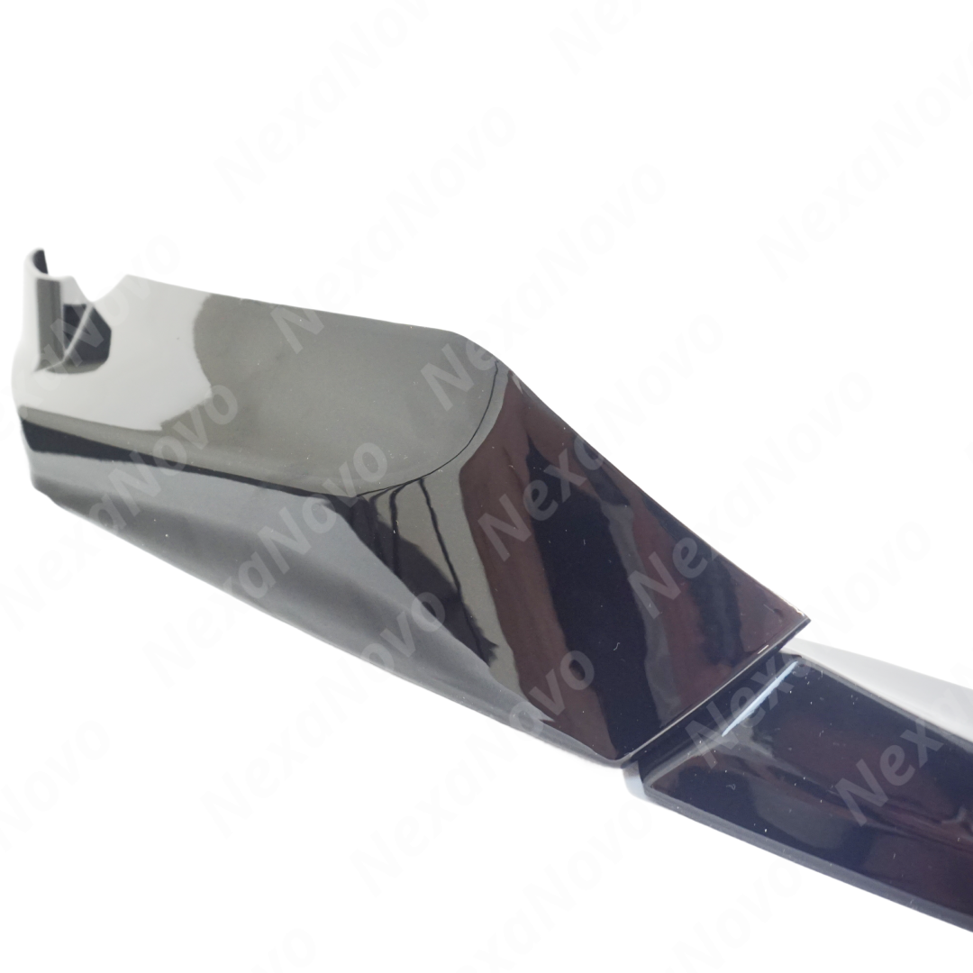 Detailed edges of the NexaNovo MP style front lip spoiler