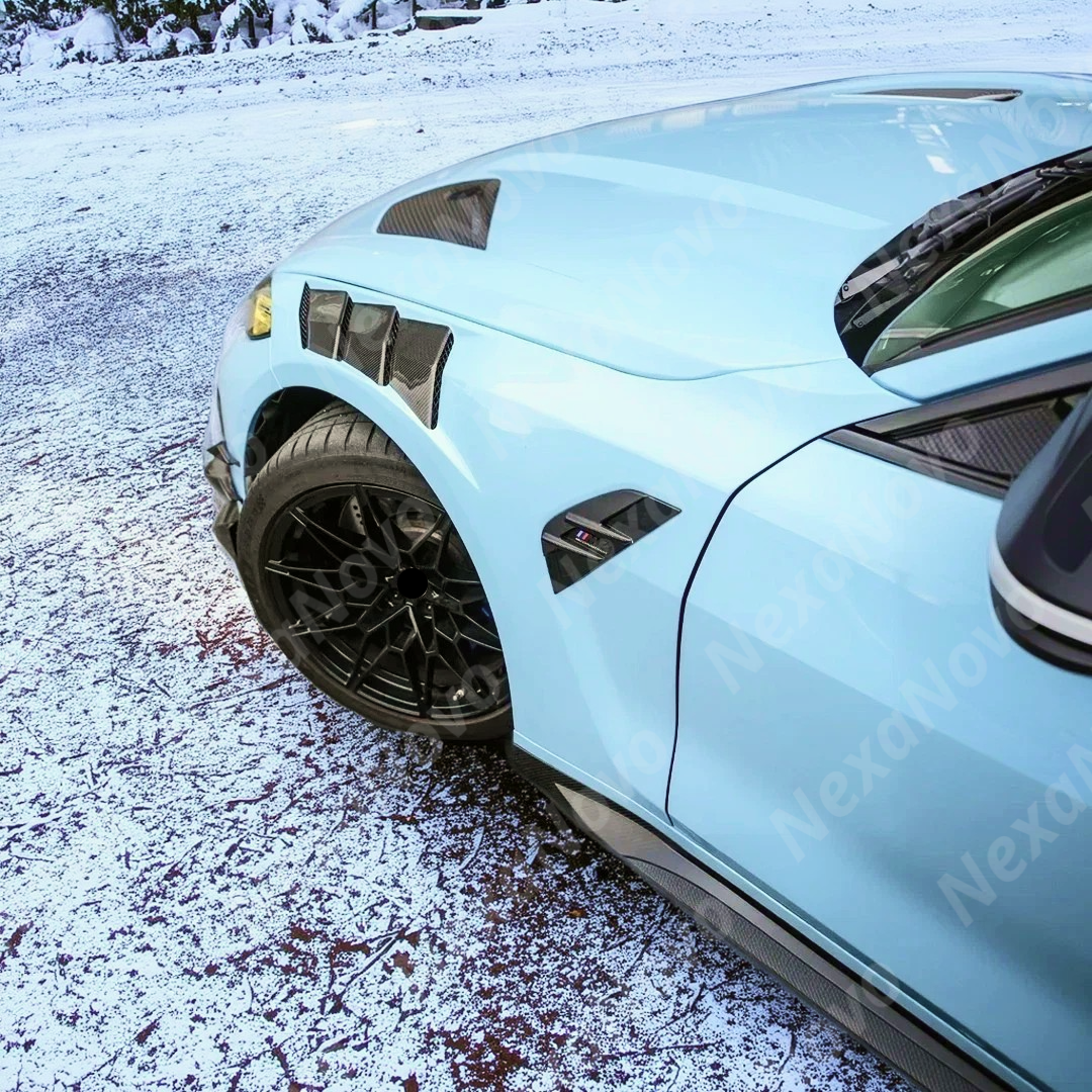 NexaNovo real carbon fiber vented fender on a 2025 BMW G83 M4
