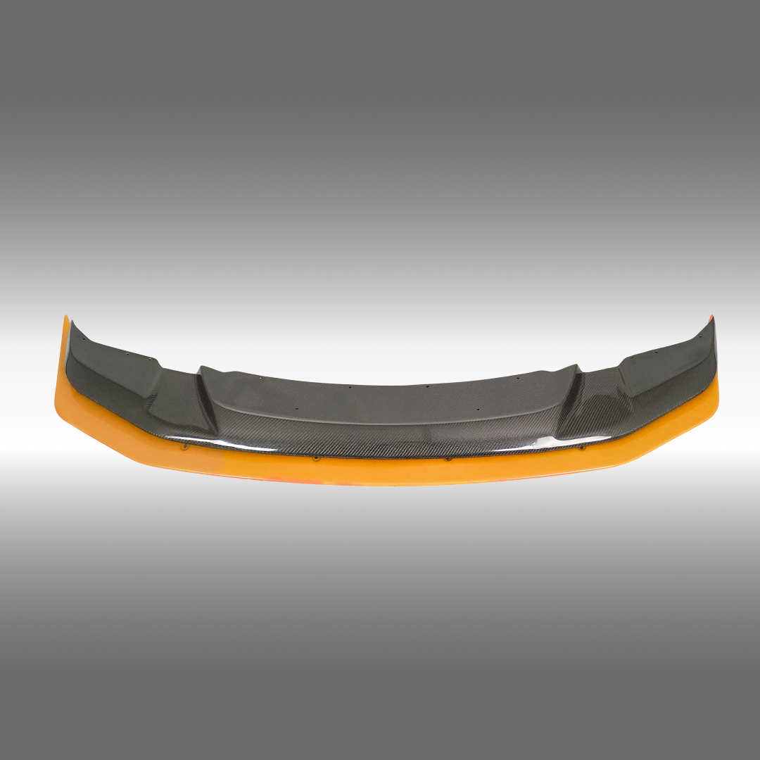 NexaNovo front lip integrated on a black BMW M3