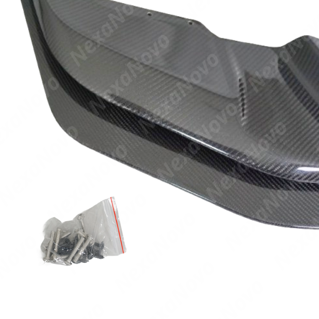 Underside view of NexaNovo front lip showing mounting points