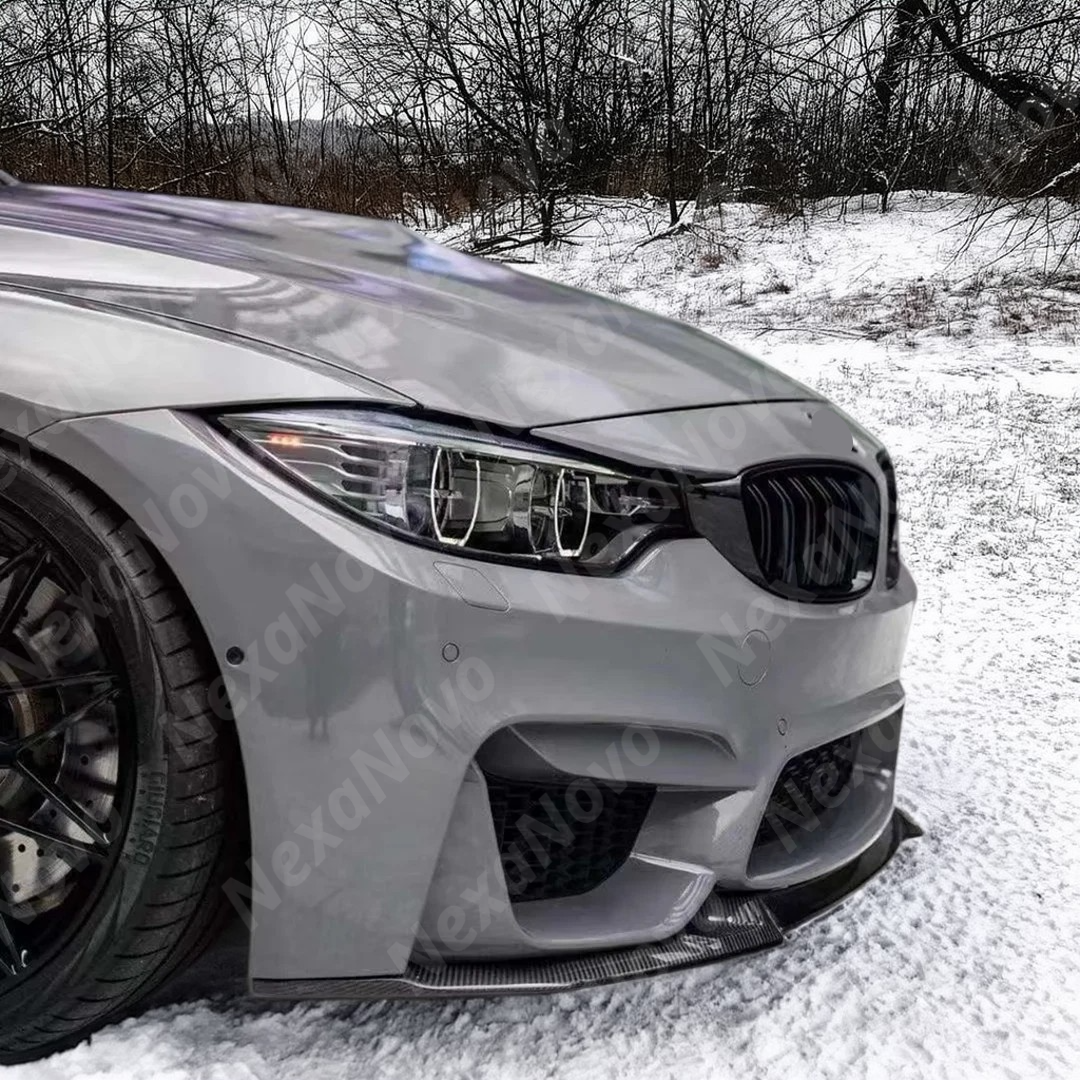 Full front view of a 2015 BMW M3 with new NexaNovo front lip
