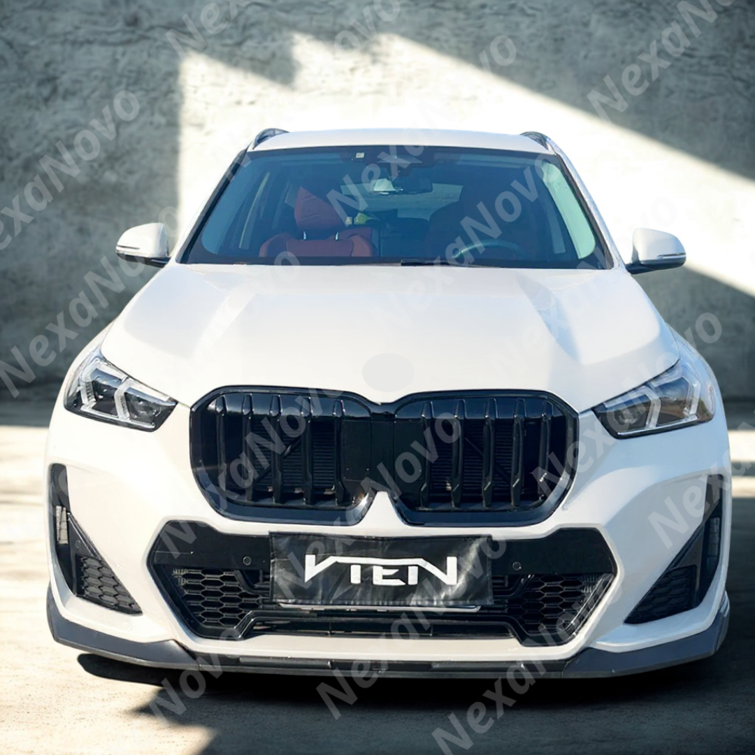 VTEN front lip kit installation in progress on BMW X1 U11