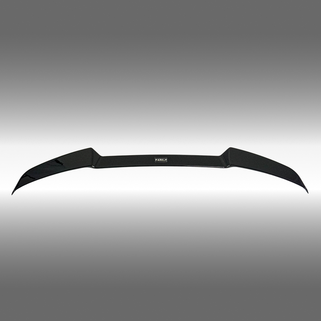 Subtle VTEN roof spoiler on a black BMW X1 U11