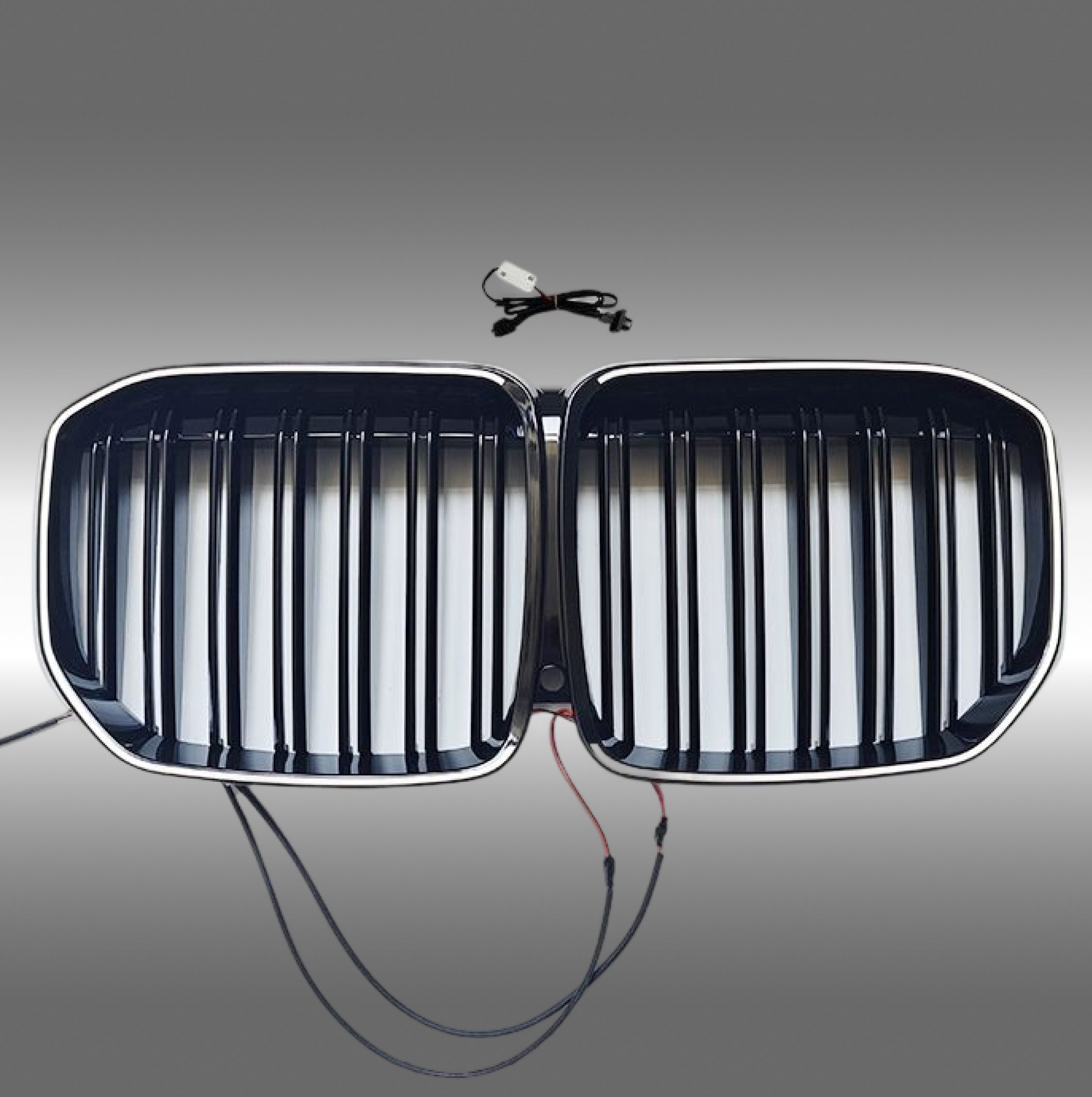 2019-2022 BMW G07 X7 - Double Grille with LED - Gloss Black