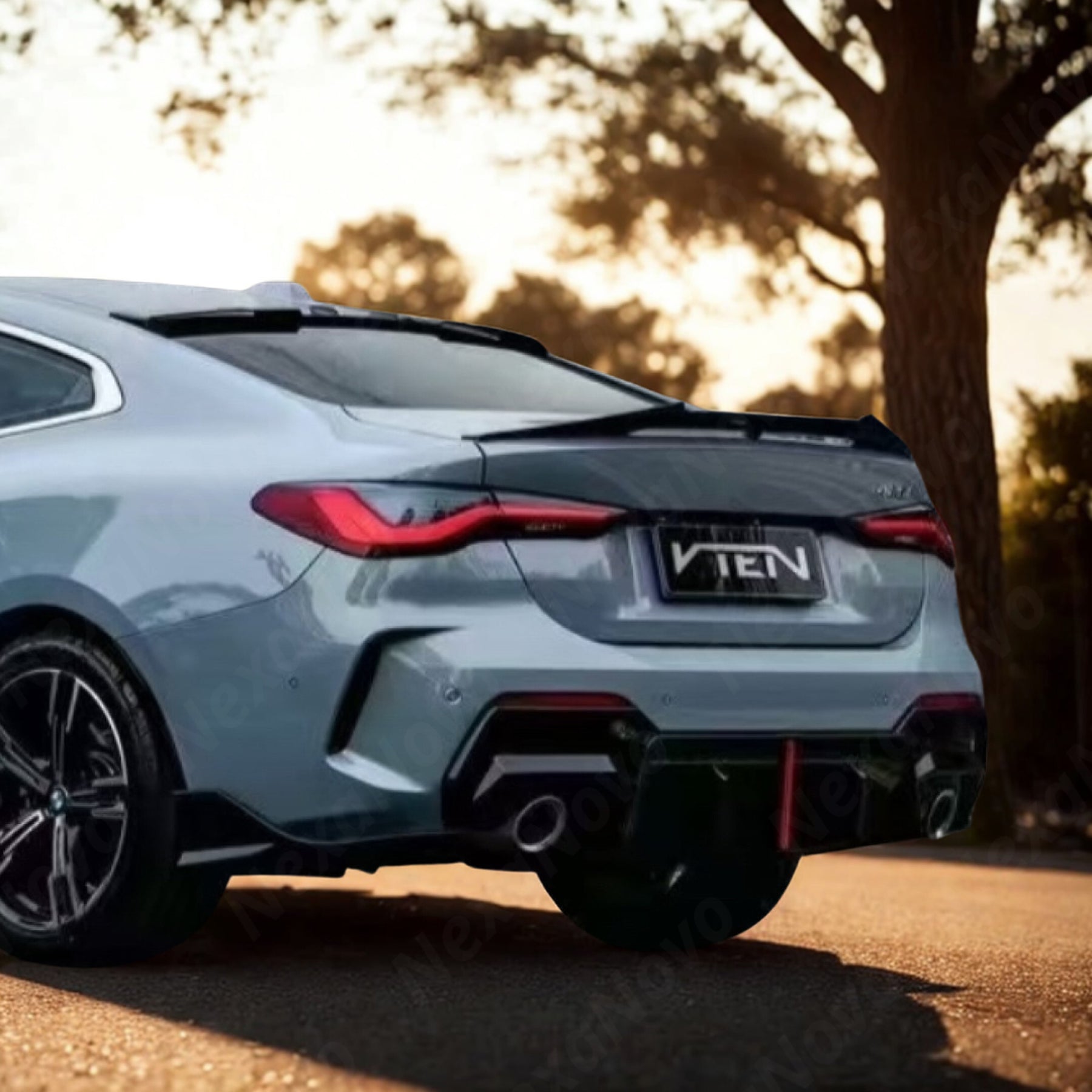 Aggressive carbon trunk wing spoiler for BMW G26